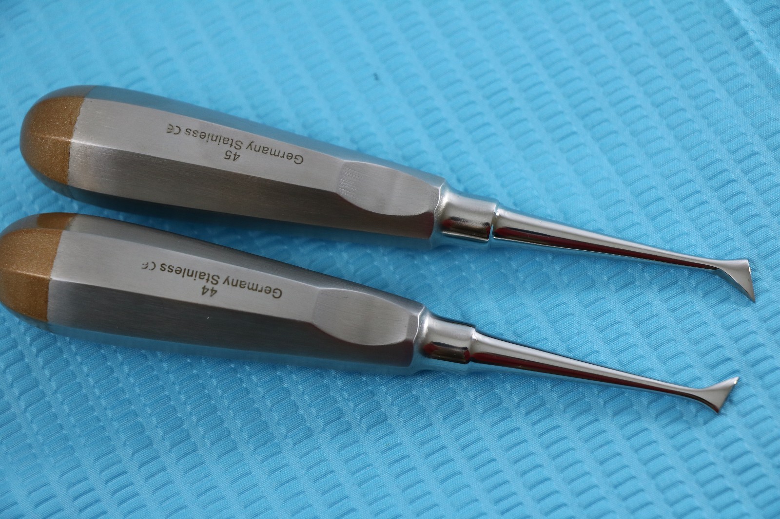 SET of 2 GERMAN STAINLESS Dental Root Elevator CRYER # 44 & 45 DENTAL INSTRUMENT