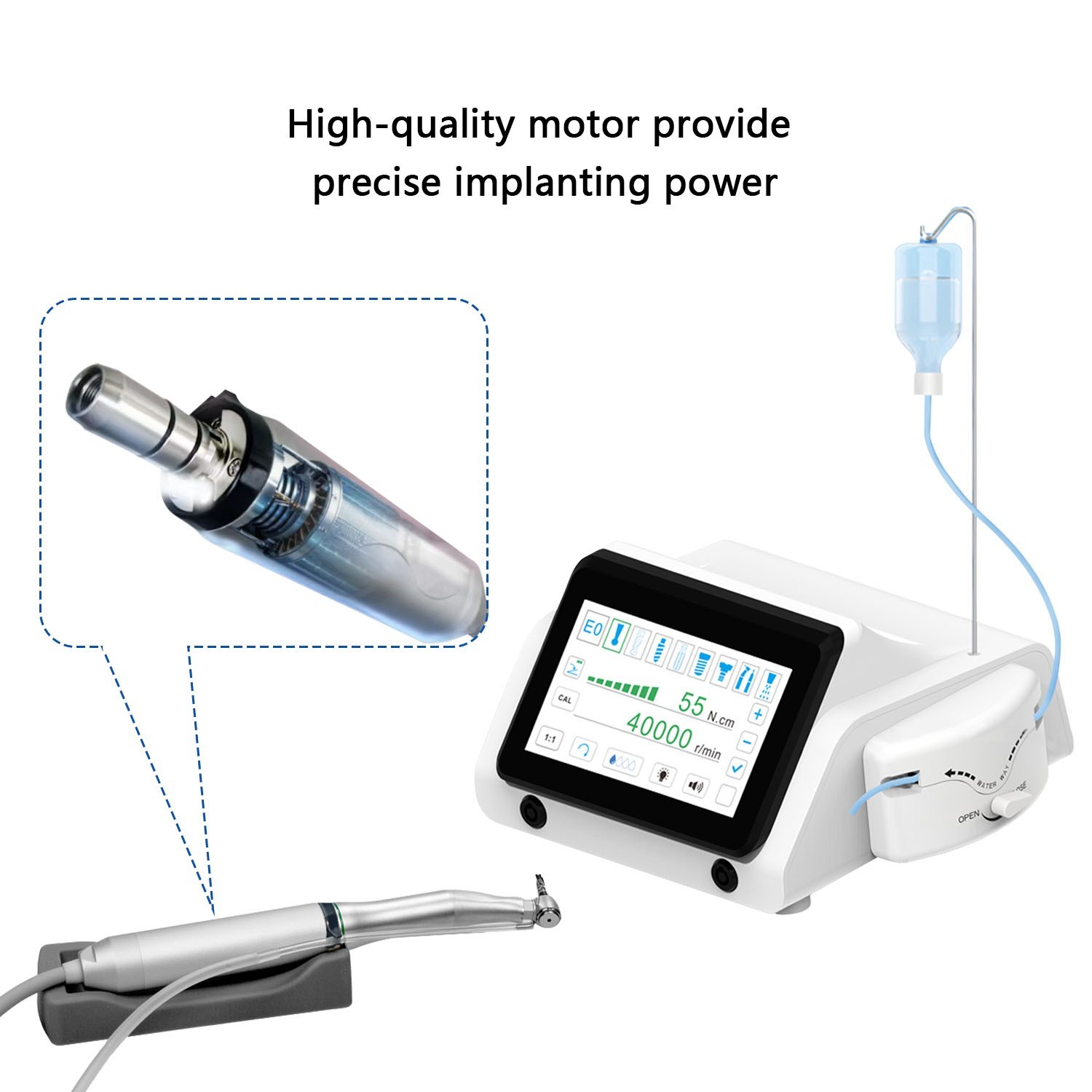 2IN1 Dental Piezo Surgery & Implant Motor Device TOUCH Bone Cutter Machine