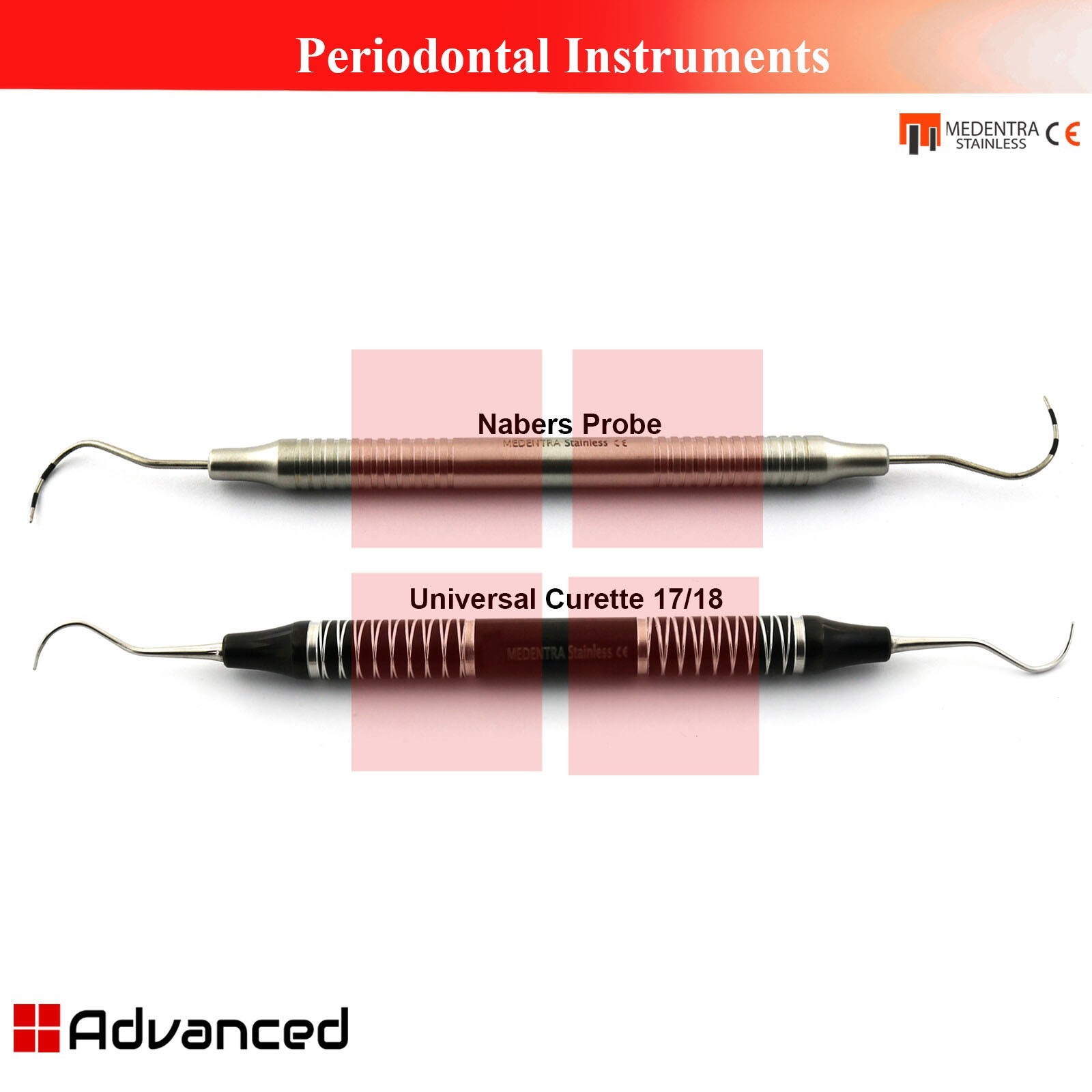 Periodontal Nabers Probe Universal Curette 17/18 Perio Gum Deep Cleaning Tools
