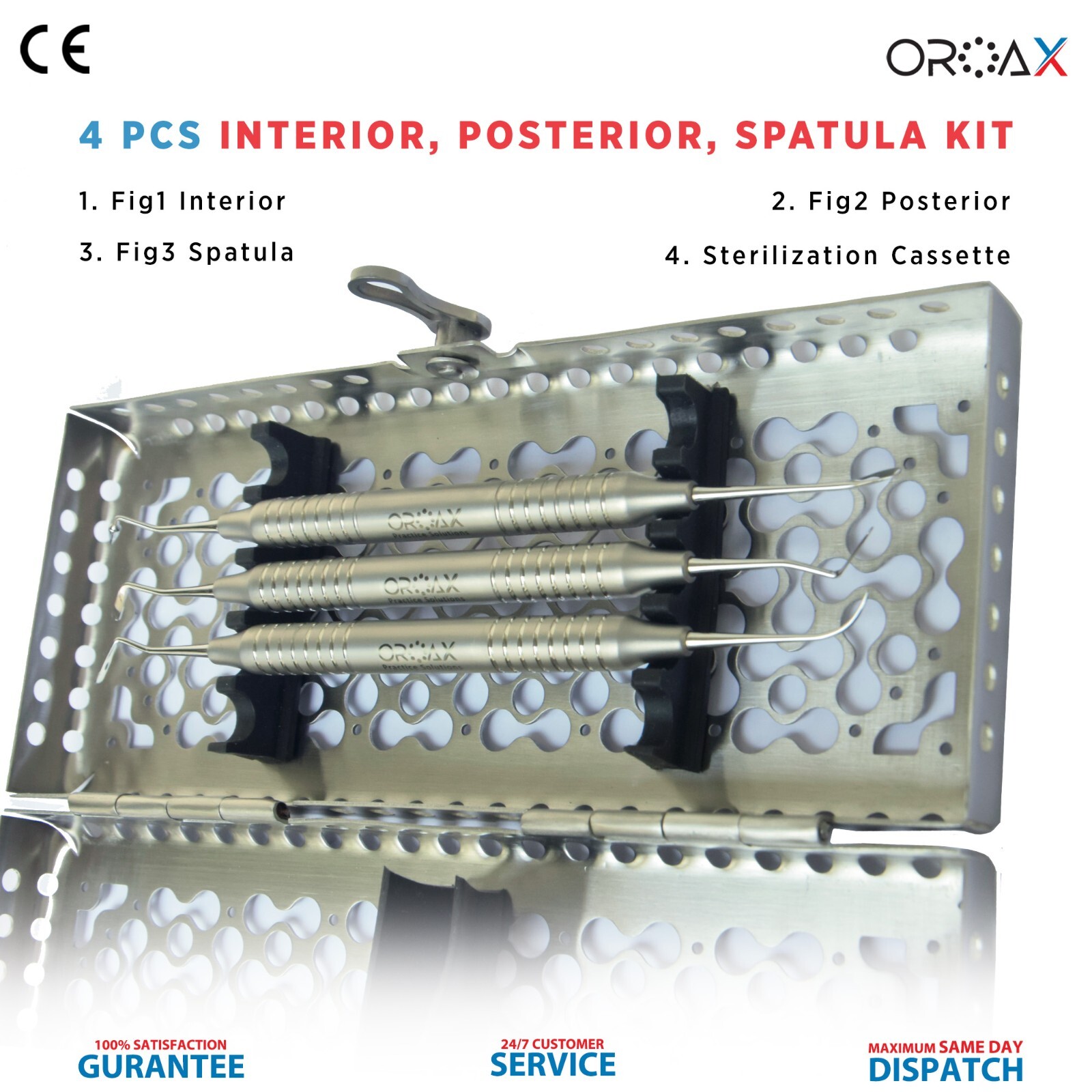 Instrumentos de llenado de compresor y condensador de amalgama alemana 4 piezas