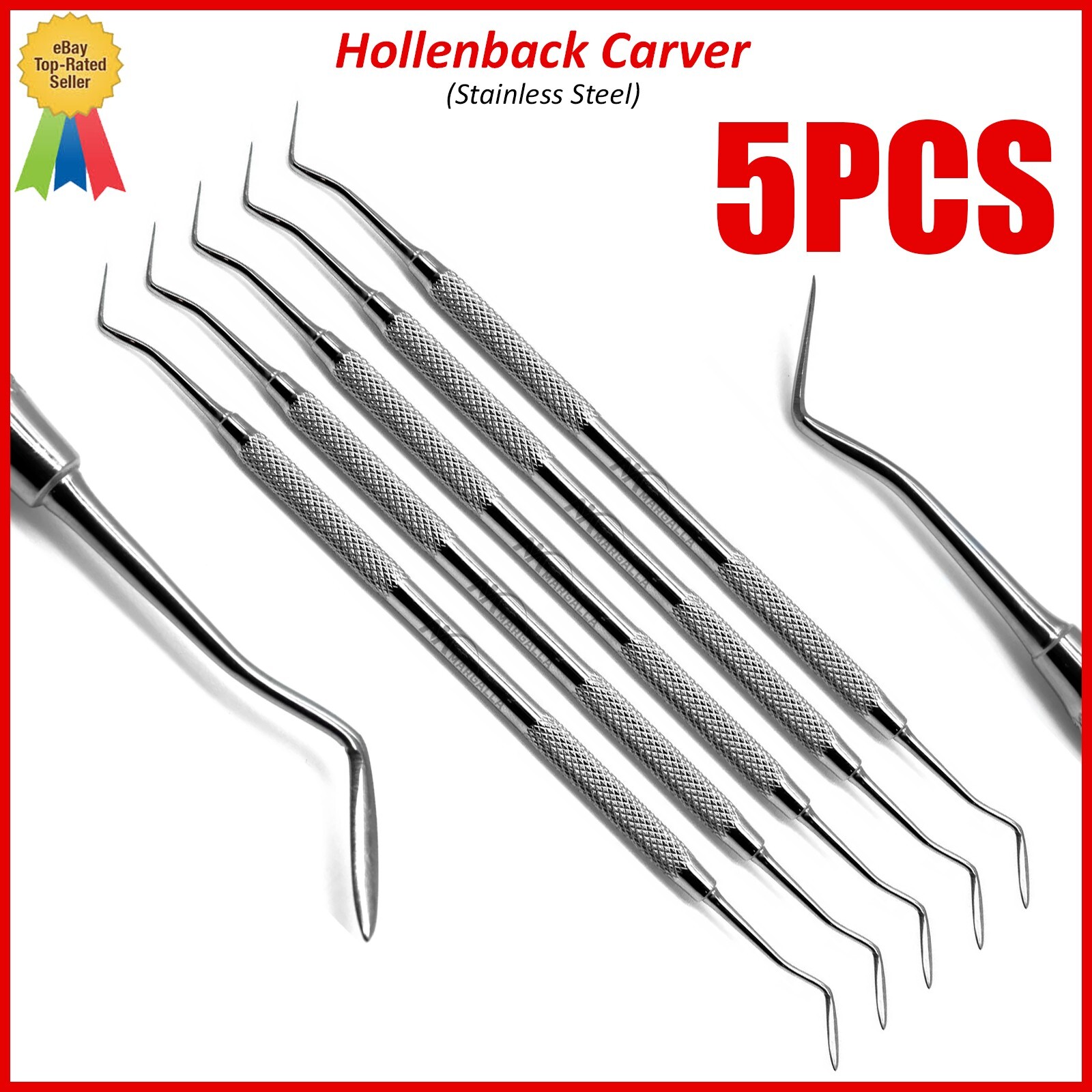 Dental Restorative Hollenback Carver Amalgam Plugger Carver Instruments 5Pcs