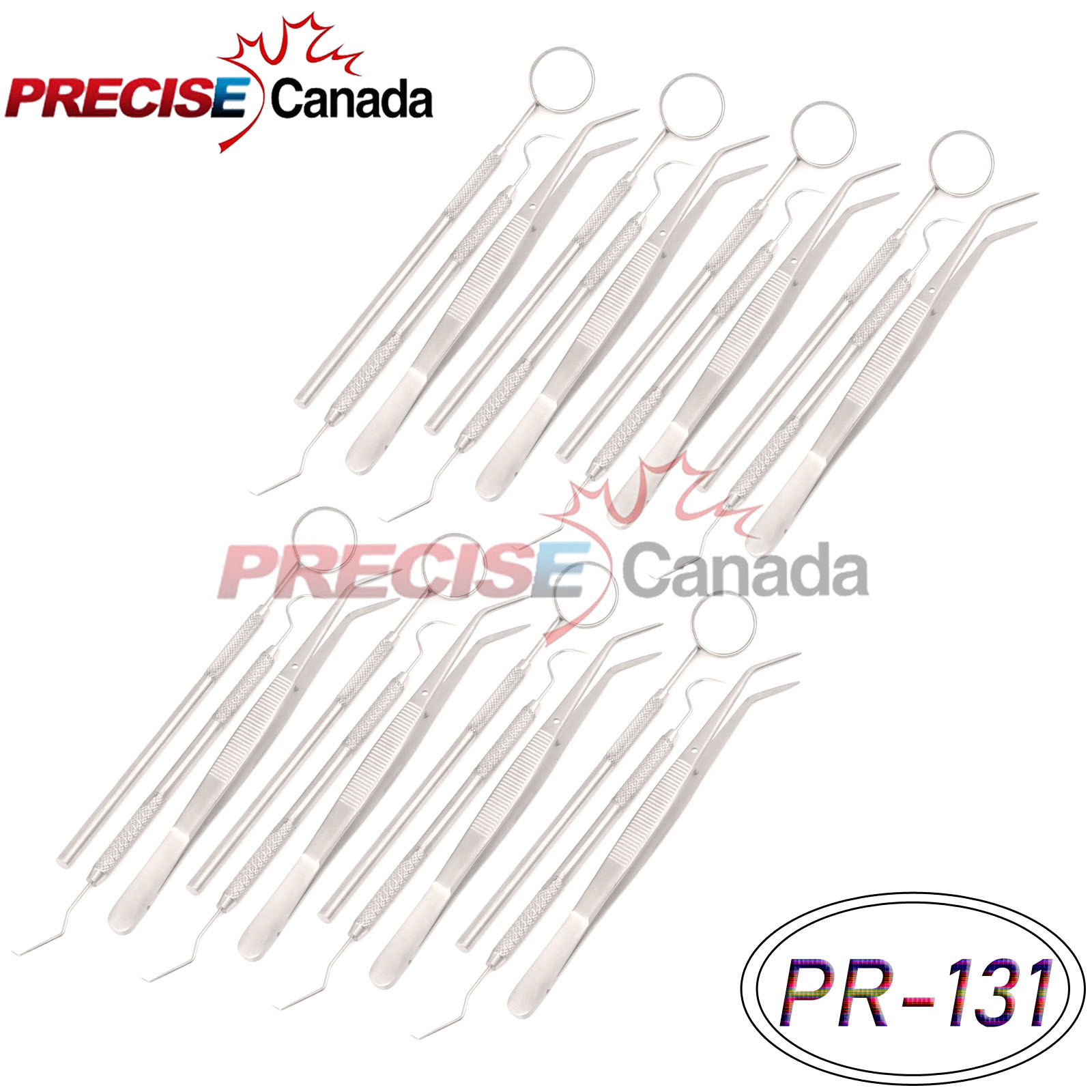 24 INSTRUMENTS BASIC DENTAL SET MIRROR EXPLORER COLLEGE PLIER GRADE NEW PR-131