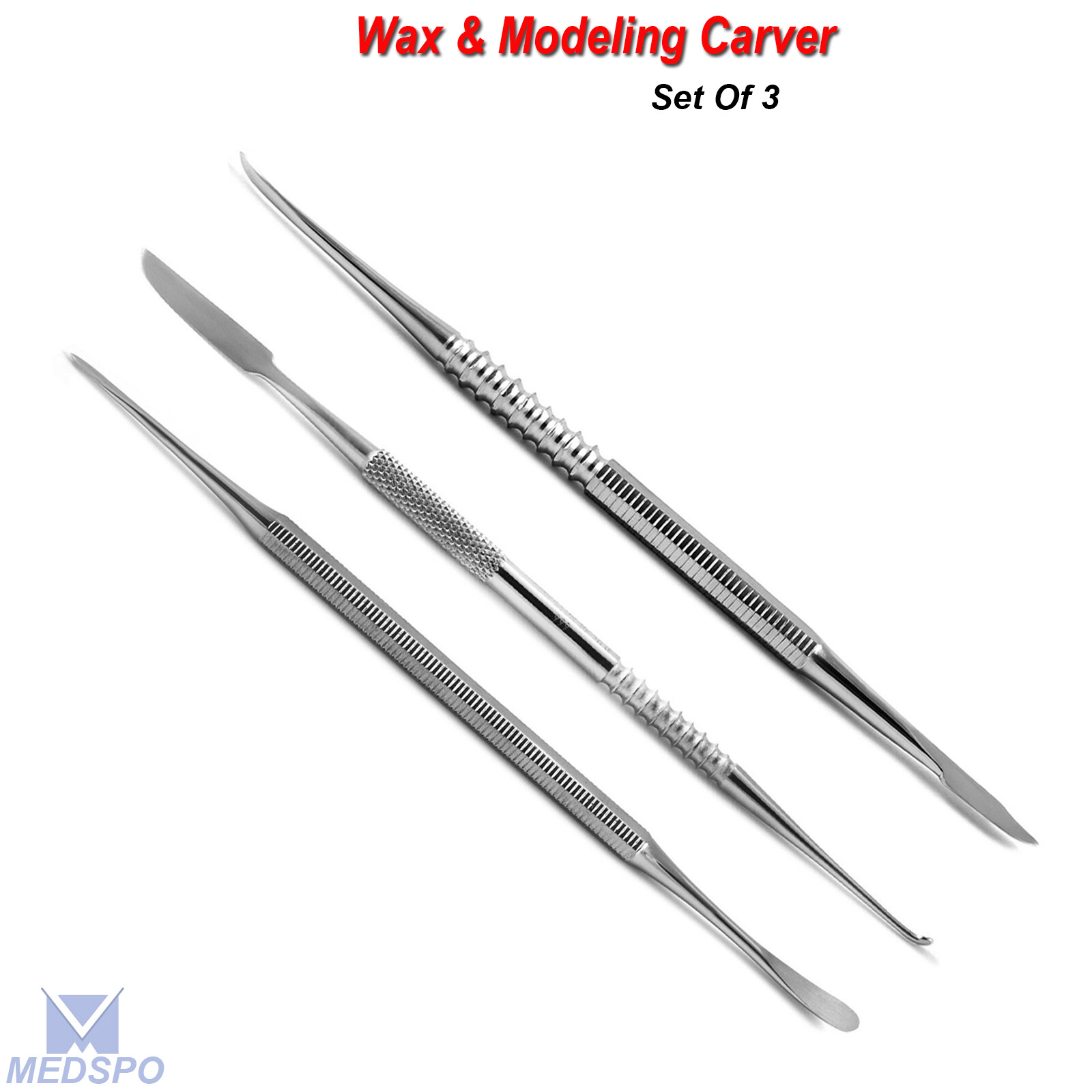Dental Wax Carving Tools Laboratory Waxing Carver Zahle Lecron Beale Set Of 3