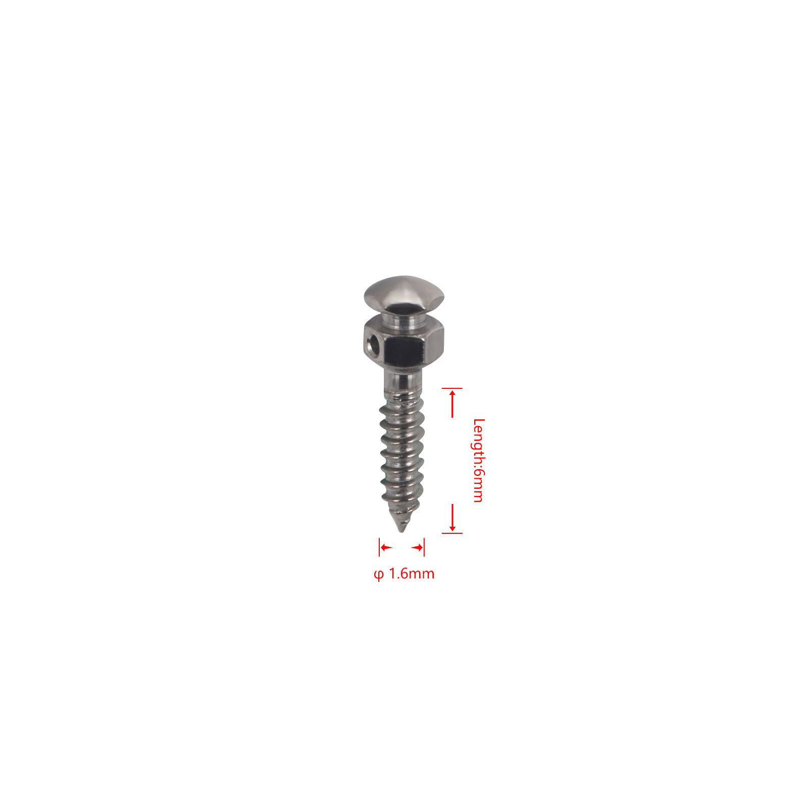 1pc Dental Orthodontic Screws Micro Implants Mini Screw Self-Drilling 4 Sizes