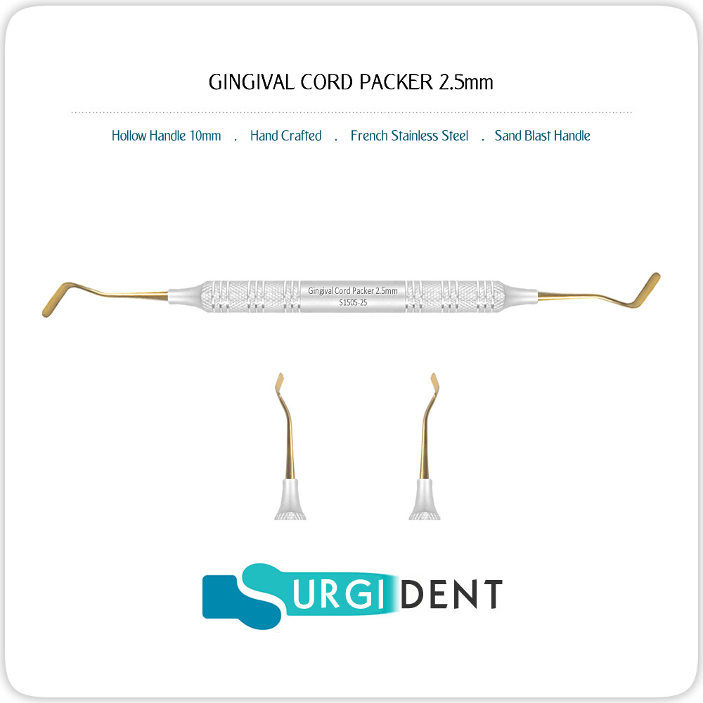 CORD PACKER DENTAL INSTRUMENTS *NON-SERRATED* SET OF 3