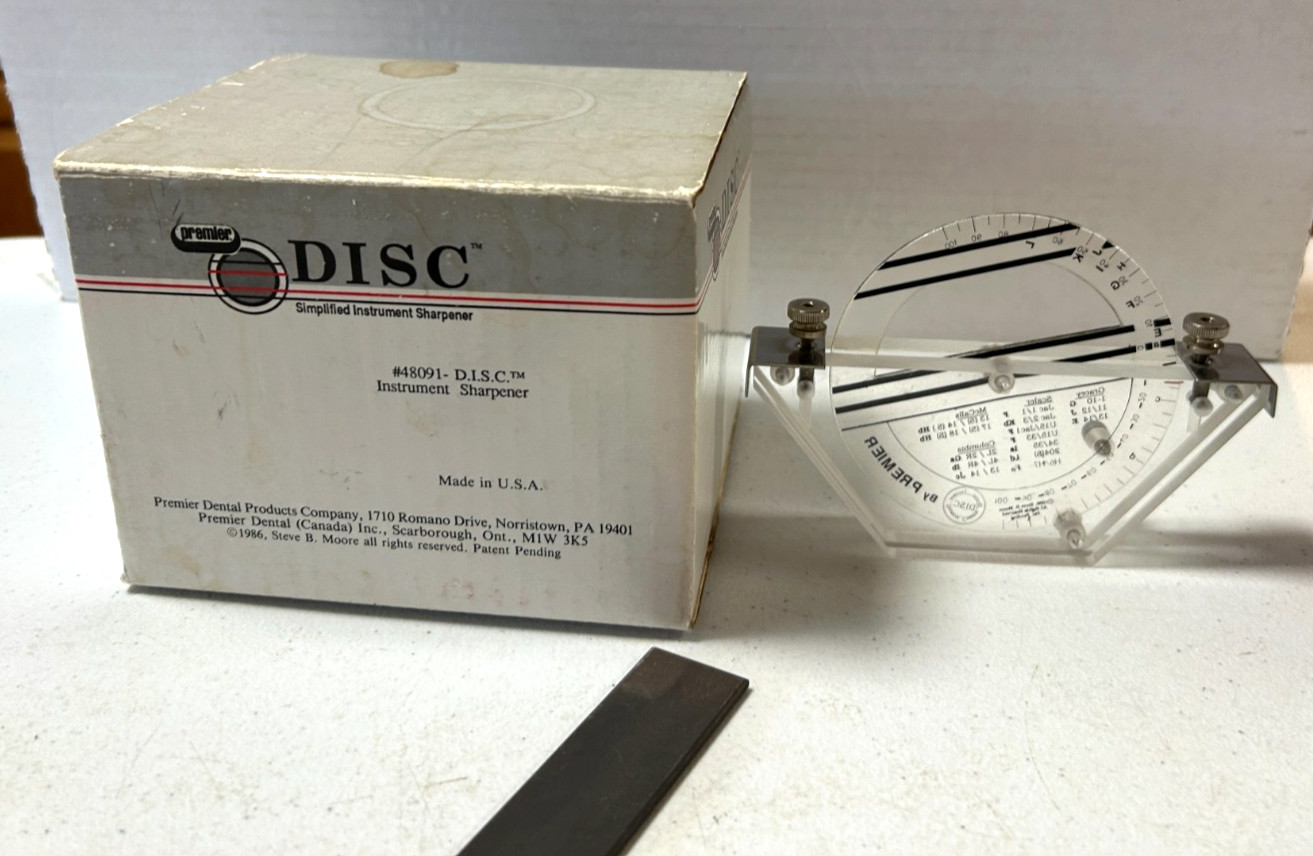Vintage Premier DISC Simplified Instrument Sharpener #48091 Edge Dental w / Box