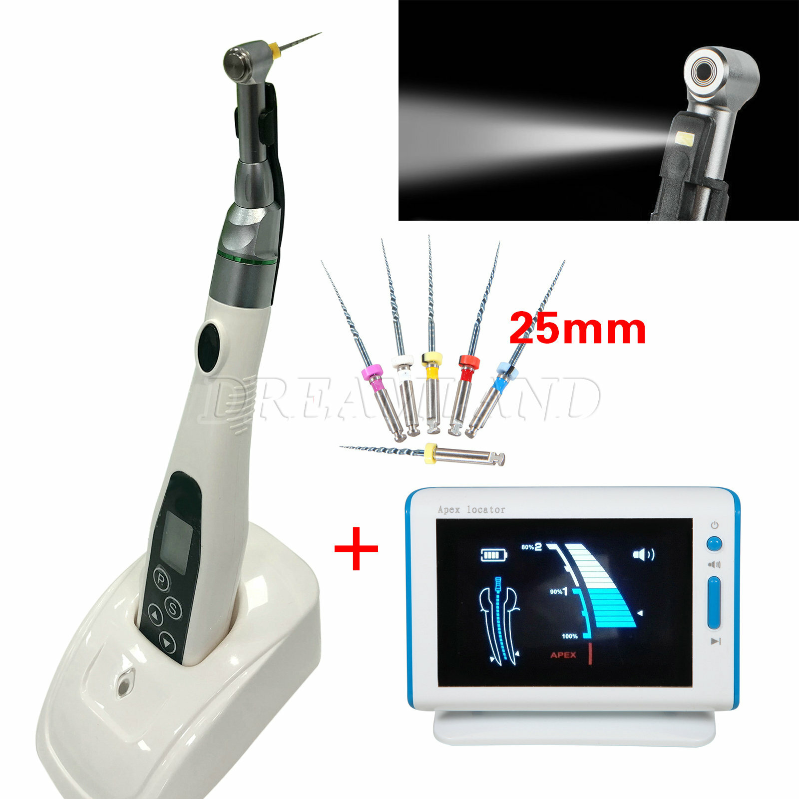 Cordless Dental LED Endo Motor 16:1 Head & fit DTE Dpex Apex Locator & Niti File