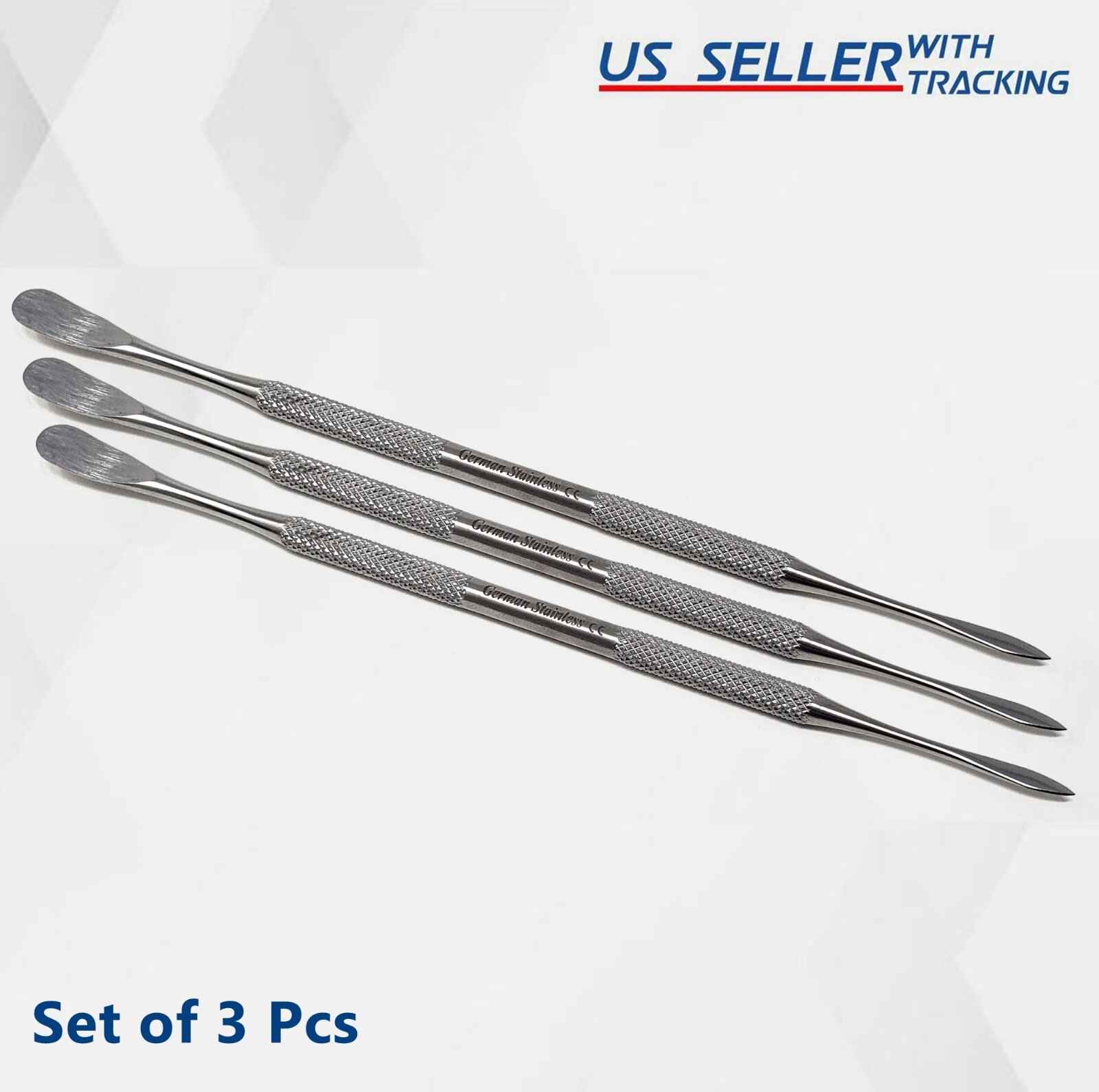 3Pcs Dental Beale Waxing Modeling Carvers Dental Technician Wax Carving Tools