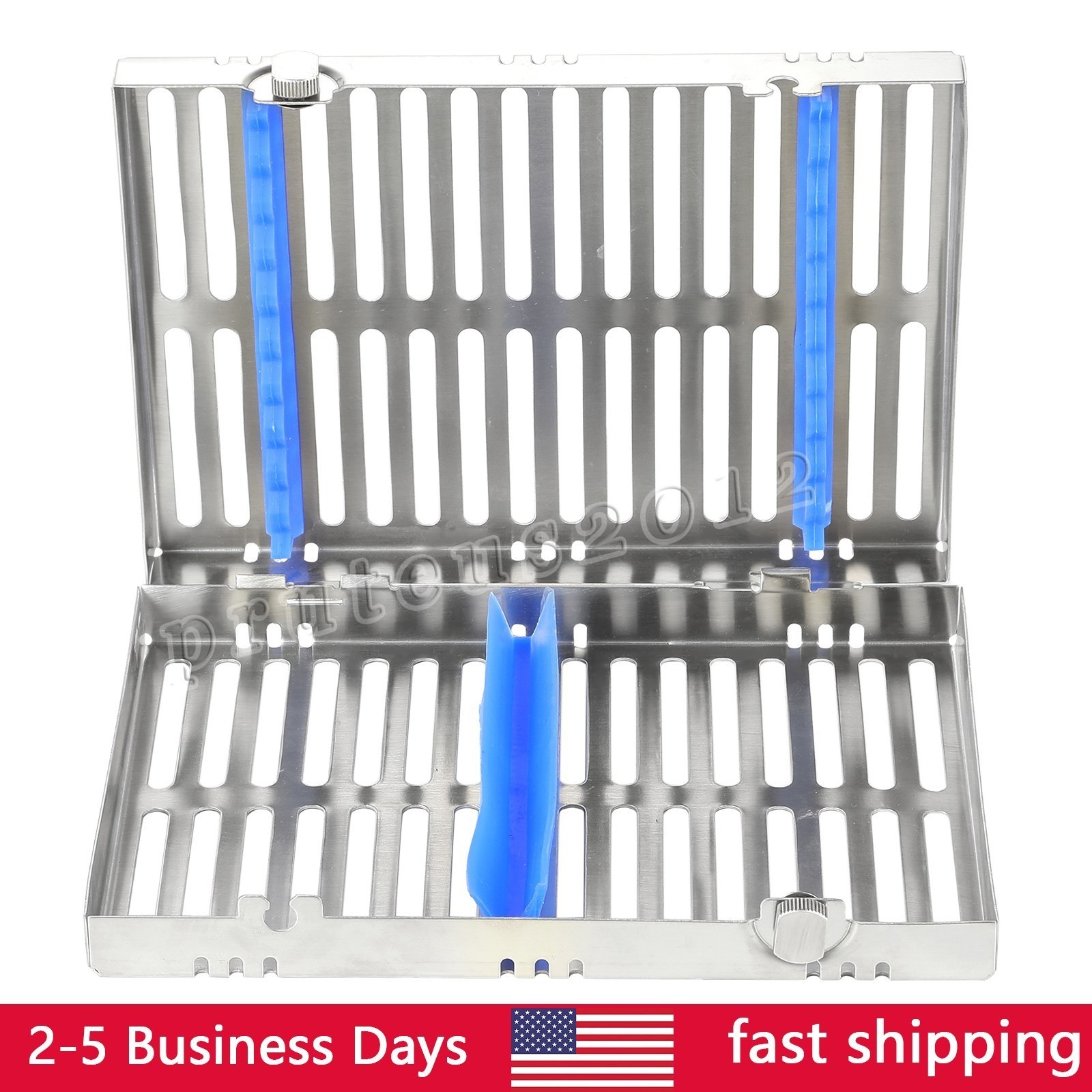 3 DENTAL AUTOCLAVE STERILIZATION CASSETTE RACK BOX TRAY FOR 10 INSTRUMENT