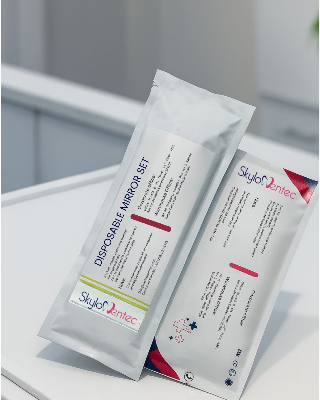 Dental Disposable Sterile Mirror Set Box of 200