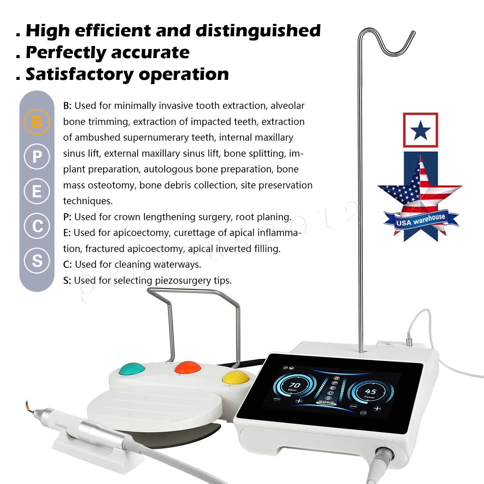 Surgery Pro Dental Piezo Surgical Piezosurgery Ultrasonic Bone Cutter Machine