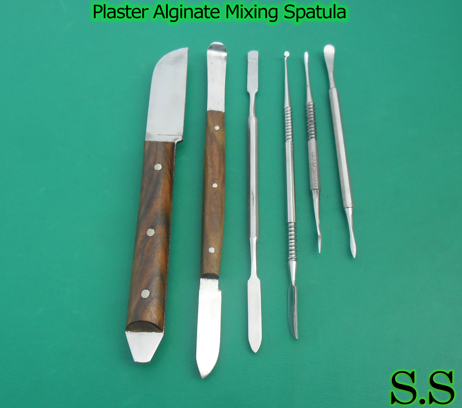 Dental Wax and Modeling Carvers,Plaster Alginate Mixing Spatula Instruments Kit