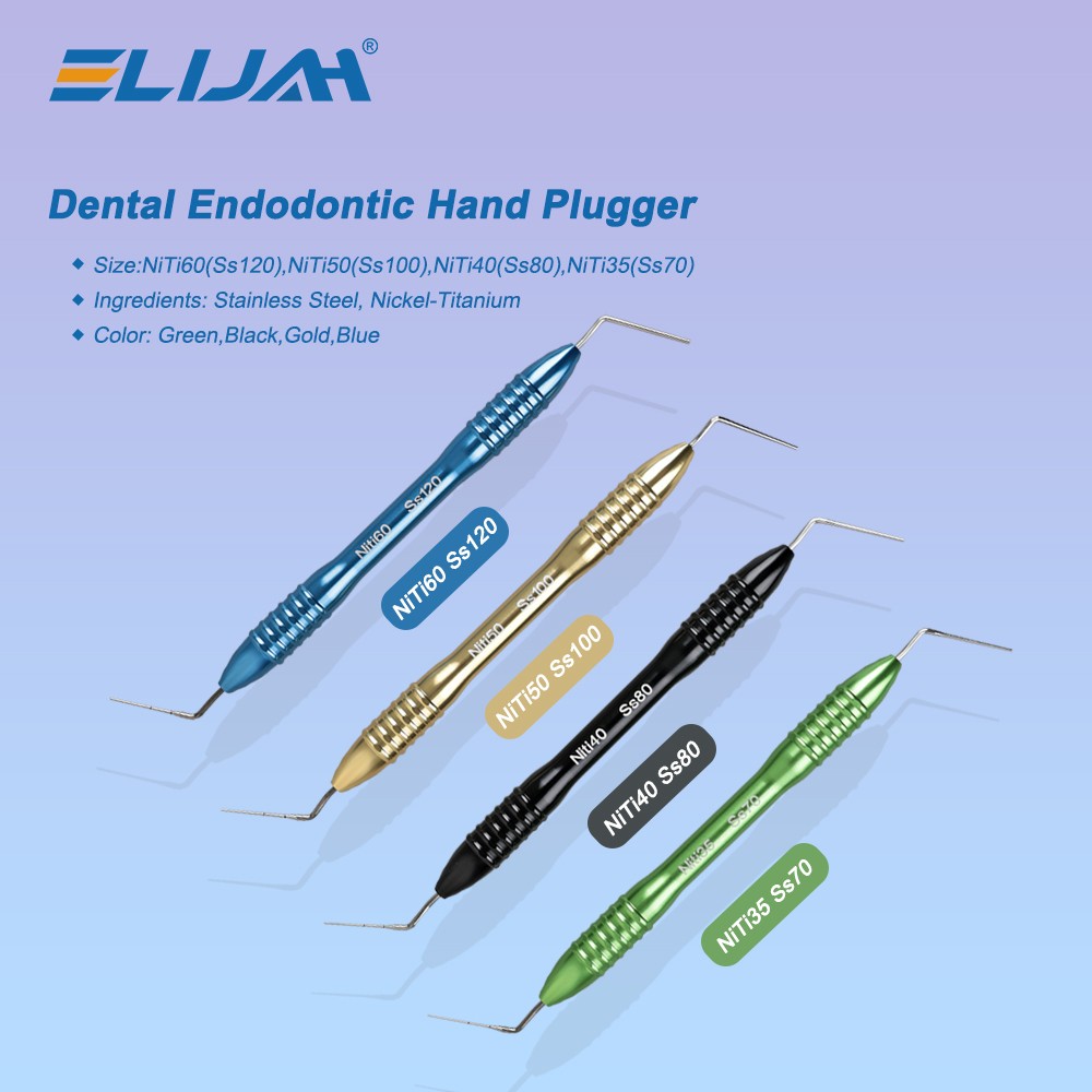 Dental Endo Condenser/Warm Gutta Percha Tips NITI Stainless Hand Plugger Set
