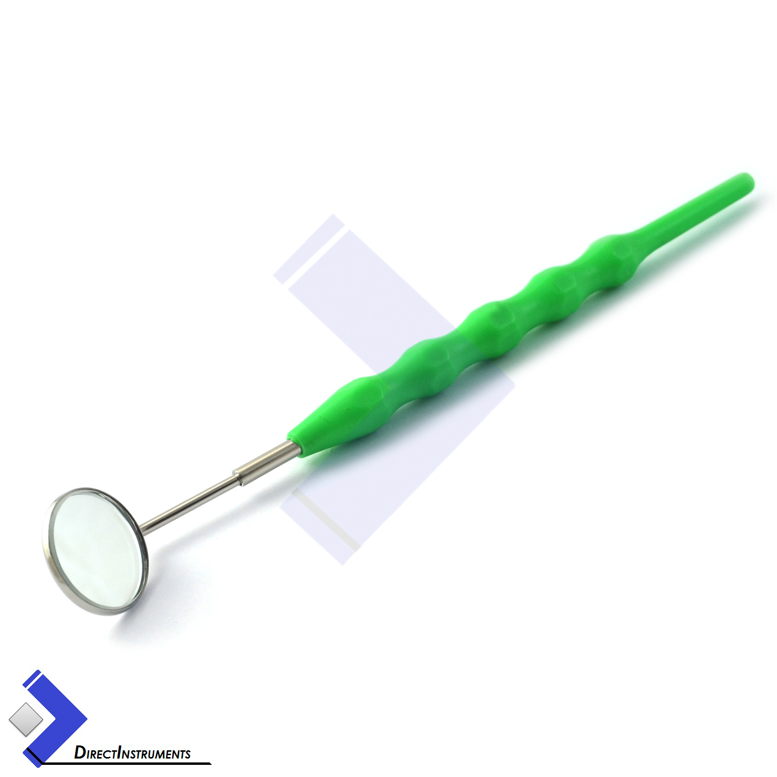 Dental Mouth Mirror Handle With Mirror Green Color Teeth Cleaning Inspection Kit