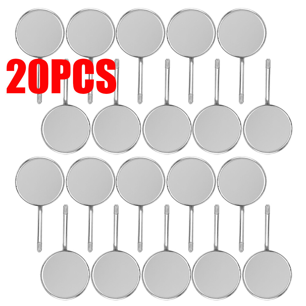 20/40PC Dental Orthodontic Stainless Steel Mouth Mirrors 5# Plain Size Mirror-