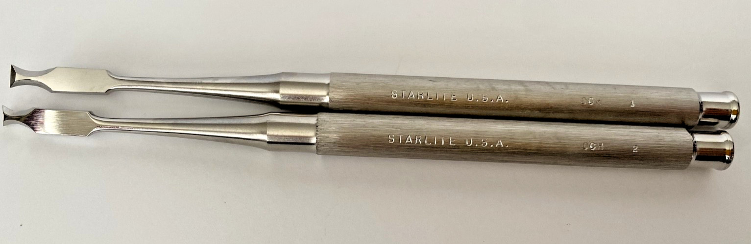 Starlite Dental Chisel OCH 1& OCH 2 Stainless Steel Instruments Set of 2