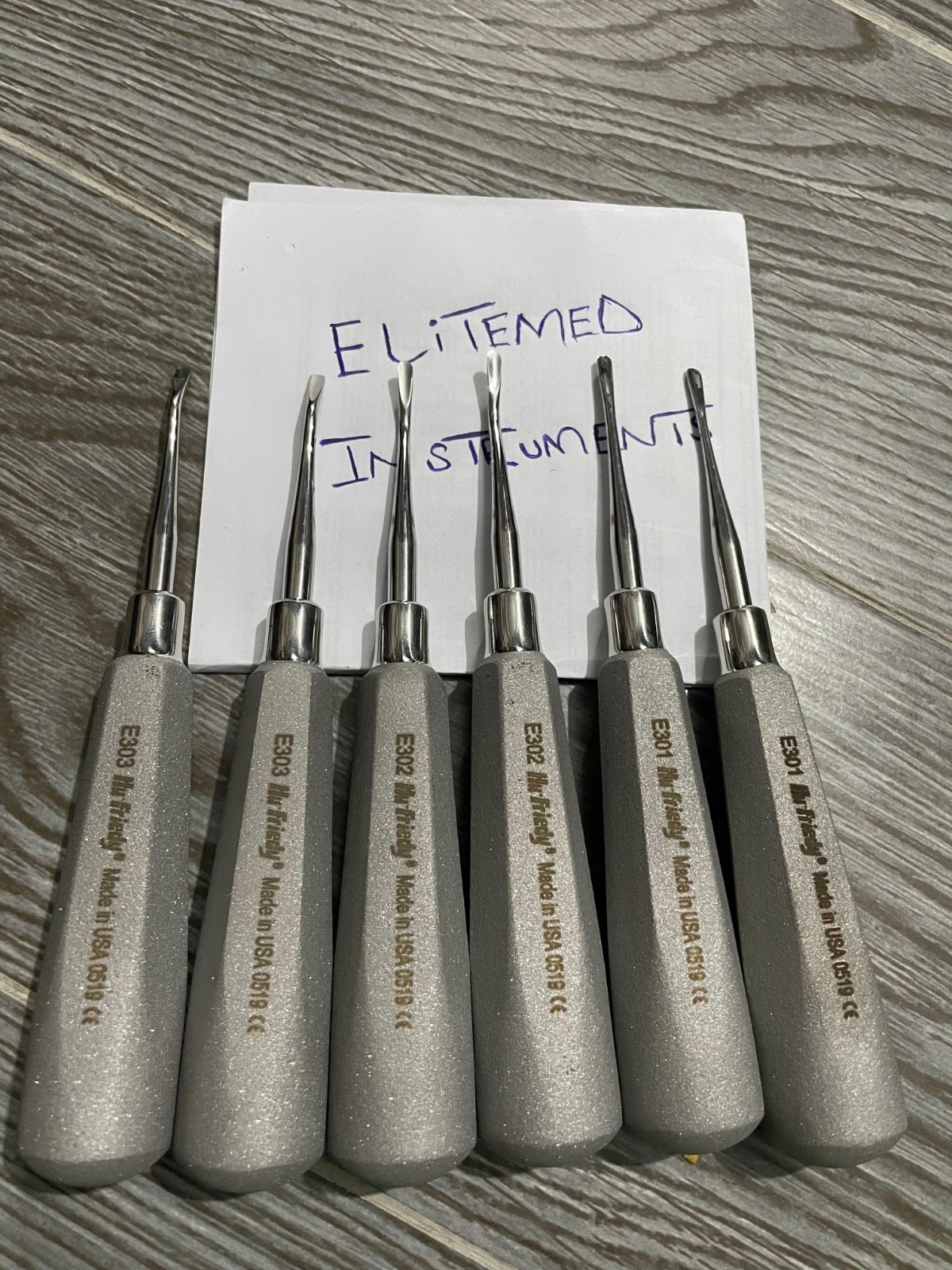 HU Friedy E301 E302 E303 Apexo Elevators set lot of 6 PCs
