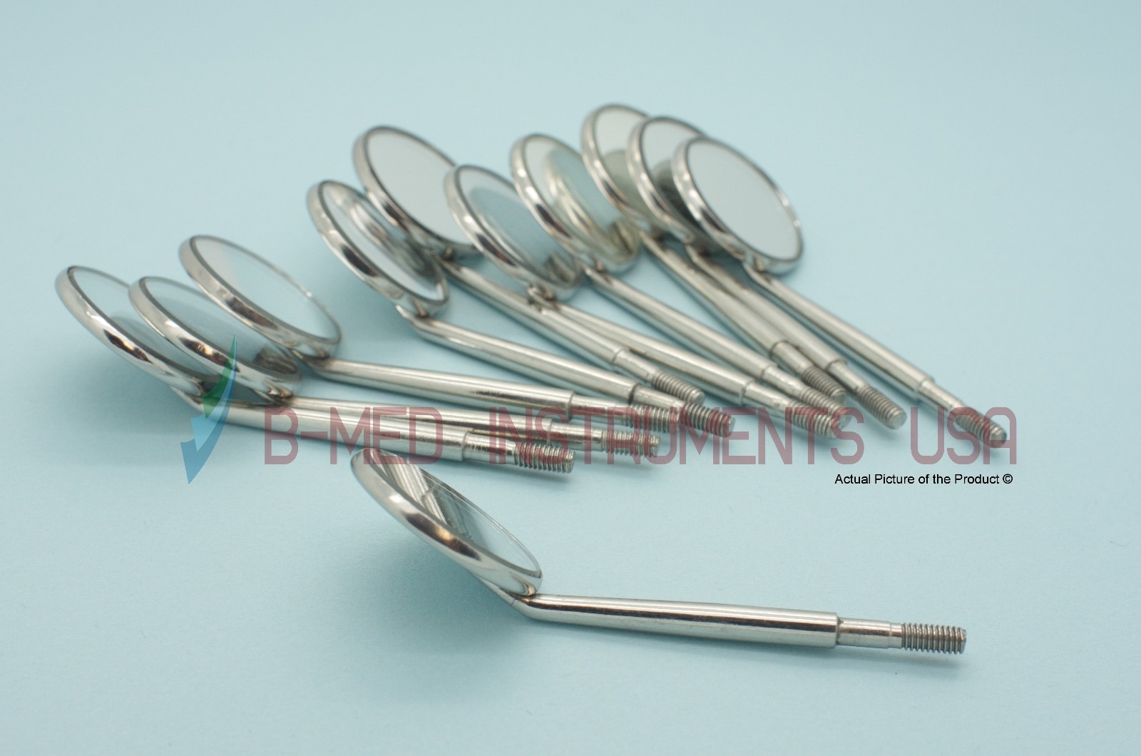 Pack Of 12 Dental Mouth Mirrors Head #3 Cone Socket Dentist Instrument B Med