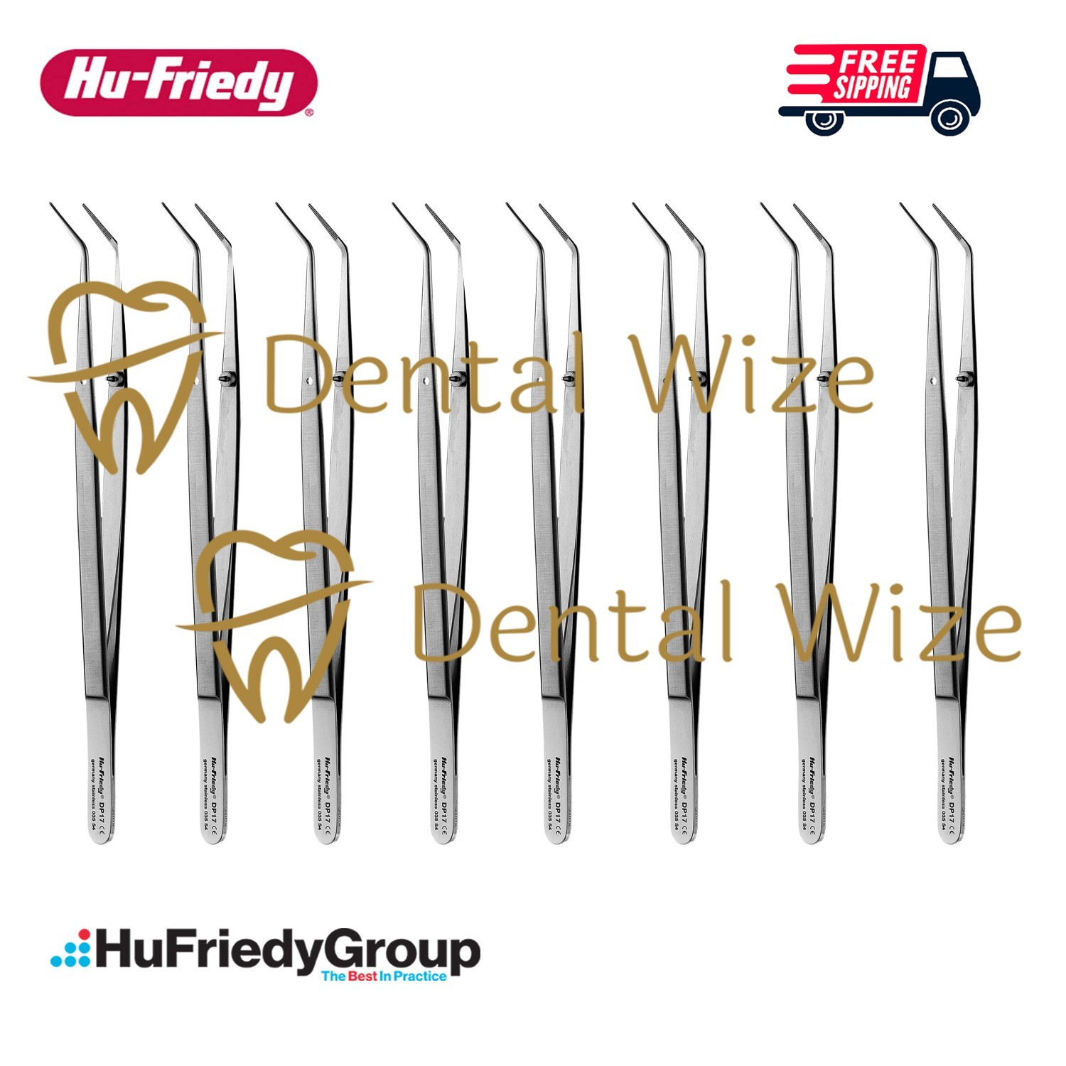 Hu-Friedy DPU17 Utility Pick-Up Dressing Pliers Dental Forceps/Plier Lot 10 Pcs