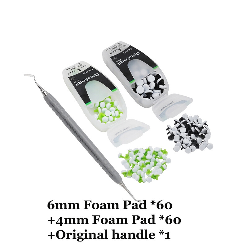 Dental Composite Resin Handle Spatula Kit Fast Quick Tools Foam Pads OptraSculpt