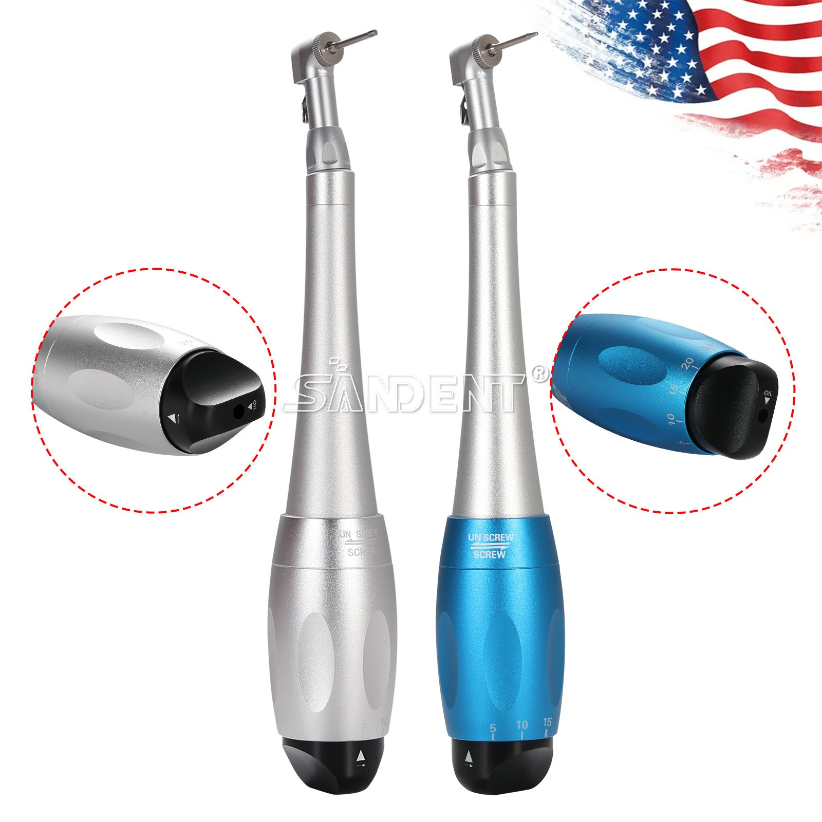 1-10 SANDENT Universal Implant Kit Torque Wrench Contra Angle Handpiece Drivers