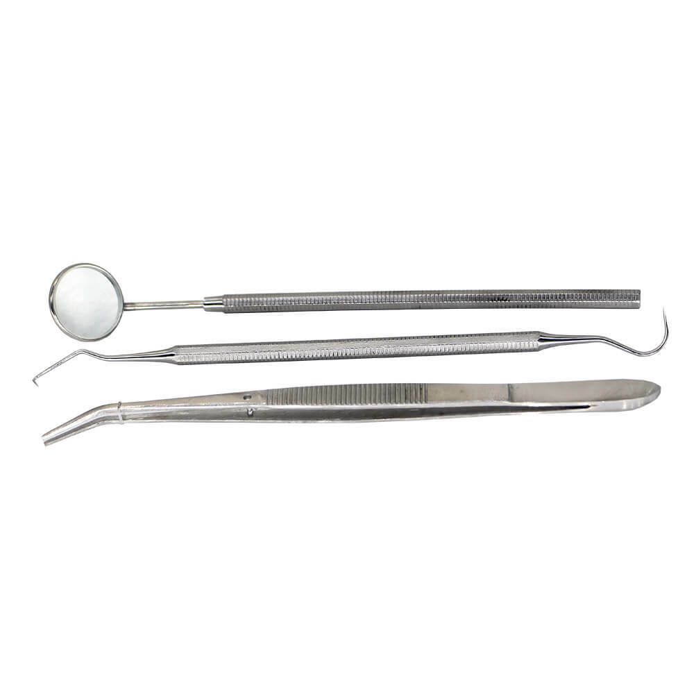 10 Kit basic examination dental kit set of 3 hygiene kit mirror explorer tweezer