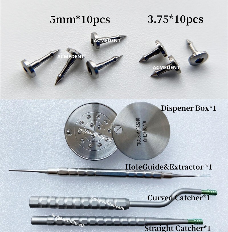 24Pc Dental Bone Tack Pins Membrane Fixation Applicator GBR Hole Guide Dispenser