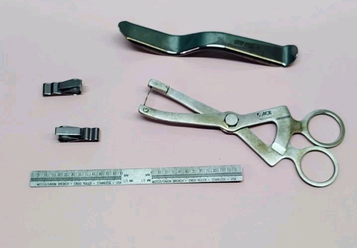 Hu-Friedy Dental Instrument Lot w/ Cheek Retractor ACE Clamp Forceps IMS Clips