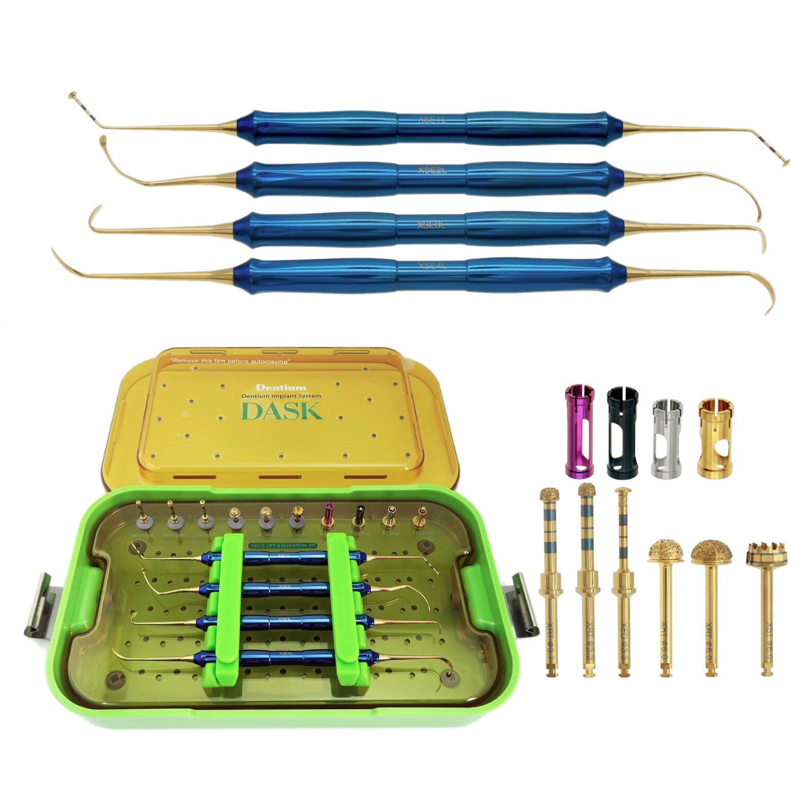 Dental Advanced Sinus Lift Kit DASK Drills Crestal Lateral Elevation Instruments