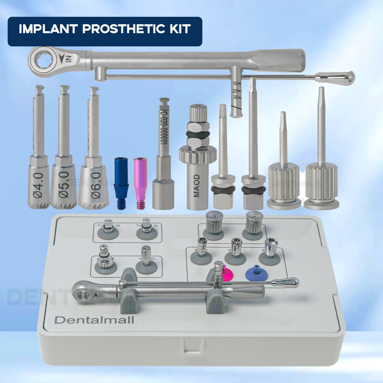 For Hiossen Prosthetic Kits Implant Torque Driver Multi ABT Bone Profiler OSSTEM