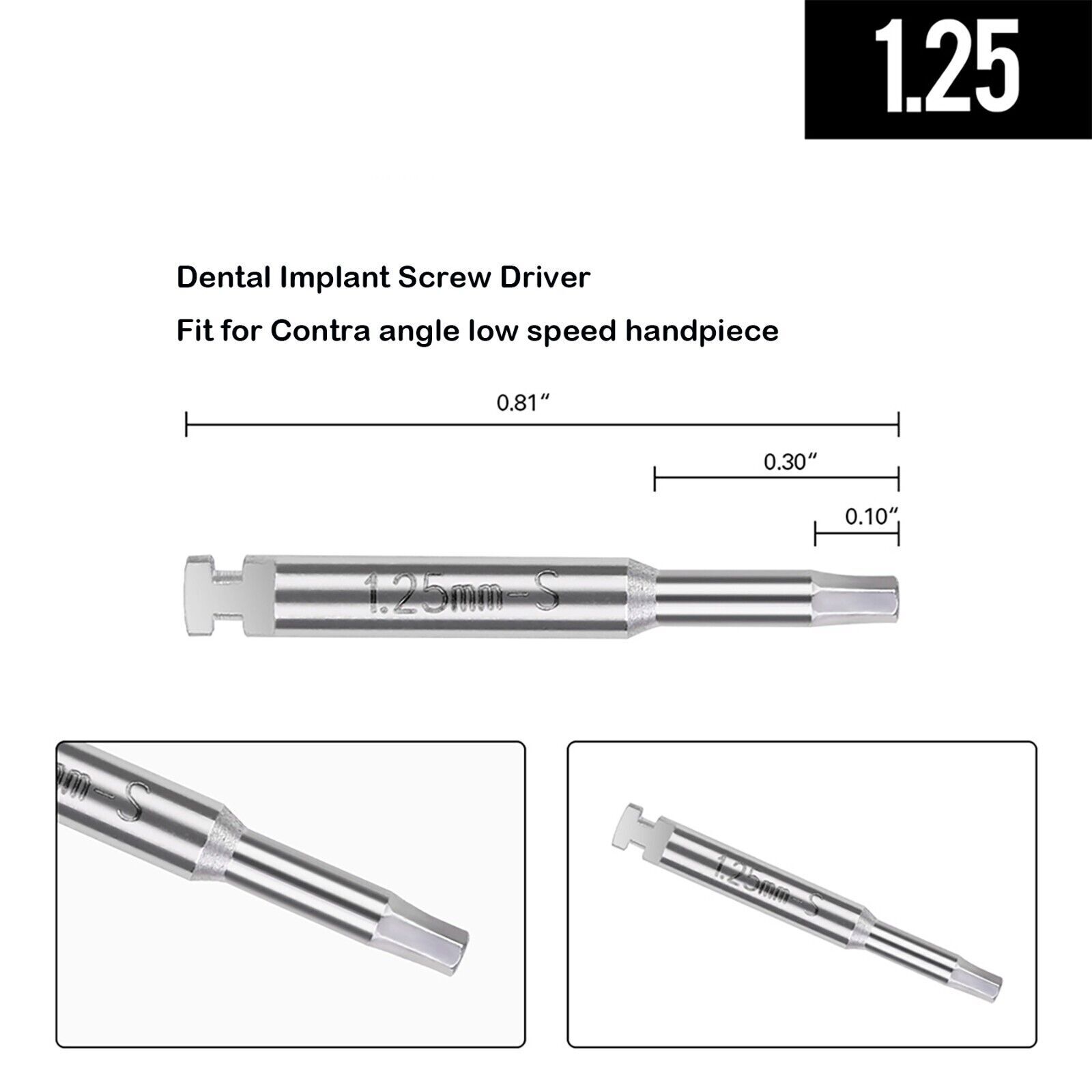 Implant Hex Driver Abutment Screw Screwdriver Torque Wrench for Zimmer Noble ITI