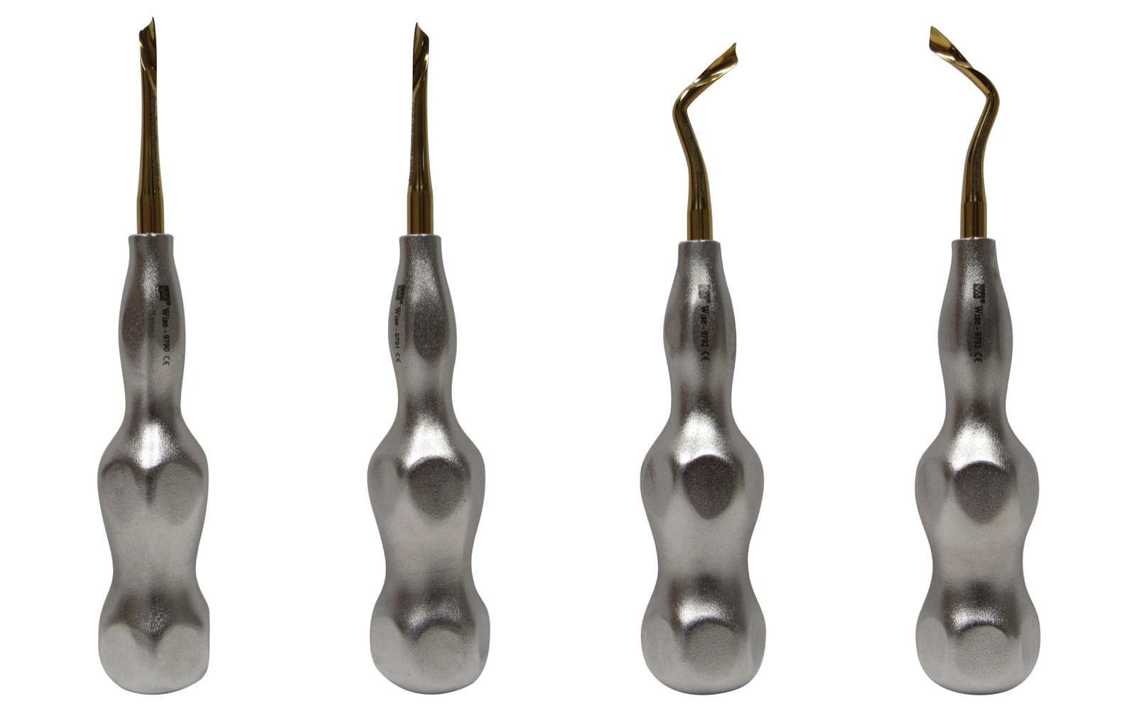 Wise Extraction-Atraumatic Twist Elevator Set of 4.it Works Down mesial/distal