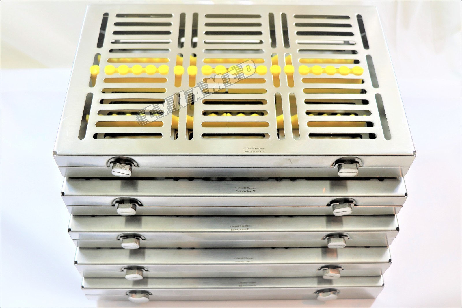 DETACHABLE 5 DENTAL SURGICAL AUTOCLAVE STERILIZATION CASSETTES FOR 20 INSTRUMENT