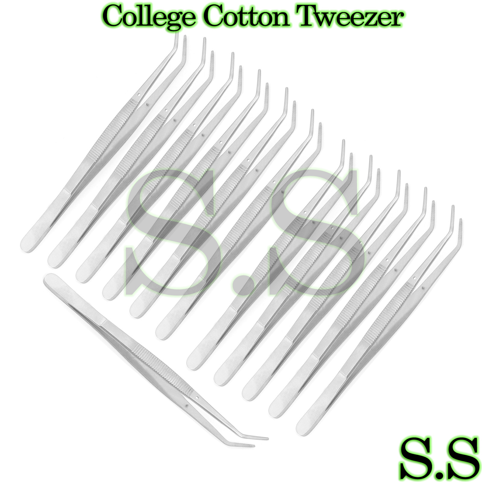 12 College Cotton Dressing Plier Dental Endodontic Instruments 6″ Without Lock
