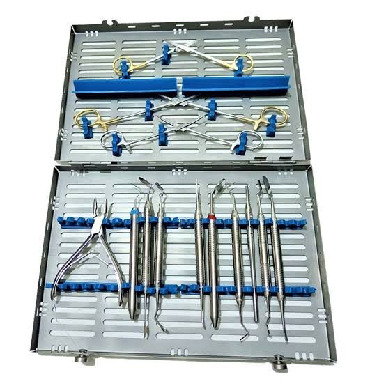 Dental Surgical Instrument Kit with Sterilization Cassette | Periodontal Scalers