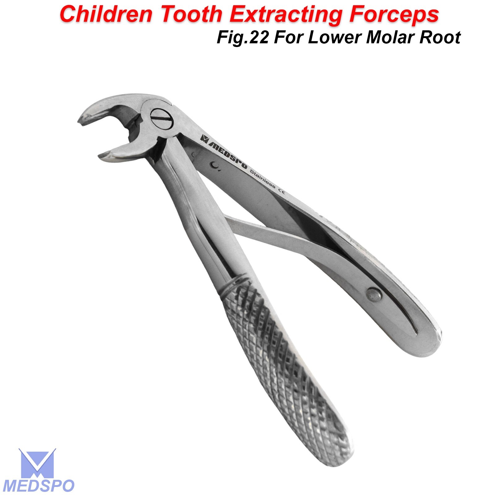 Surgical Extracting Forceps Fig.22 For Lower Molars Root Tips Dental Instruments