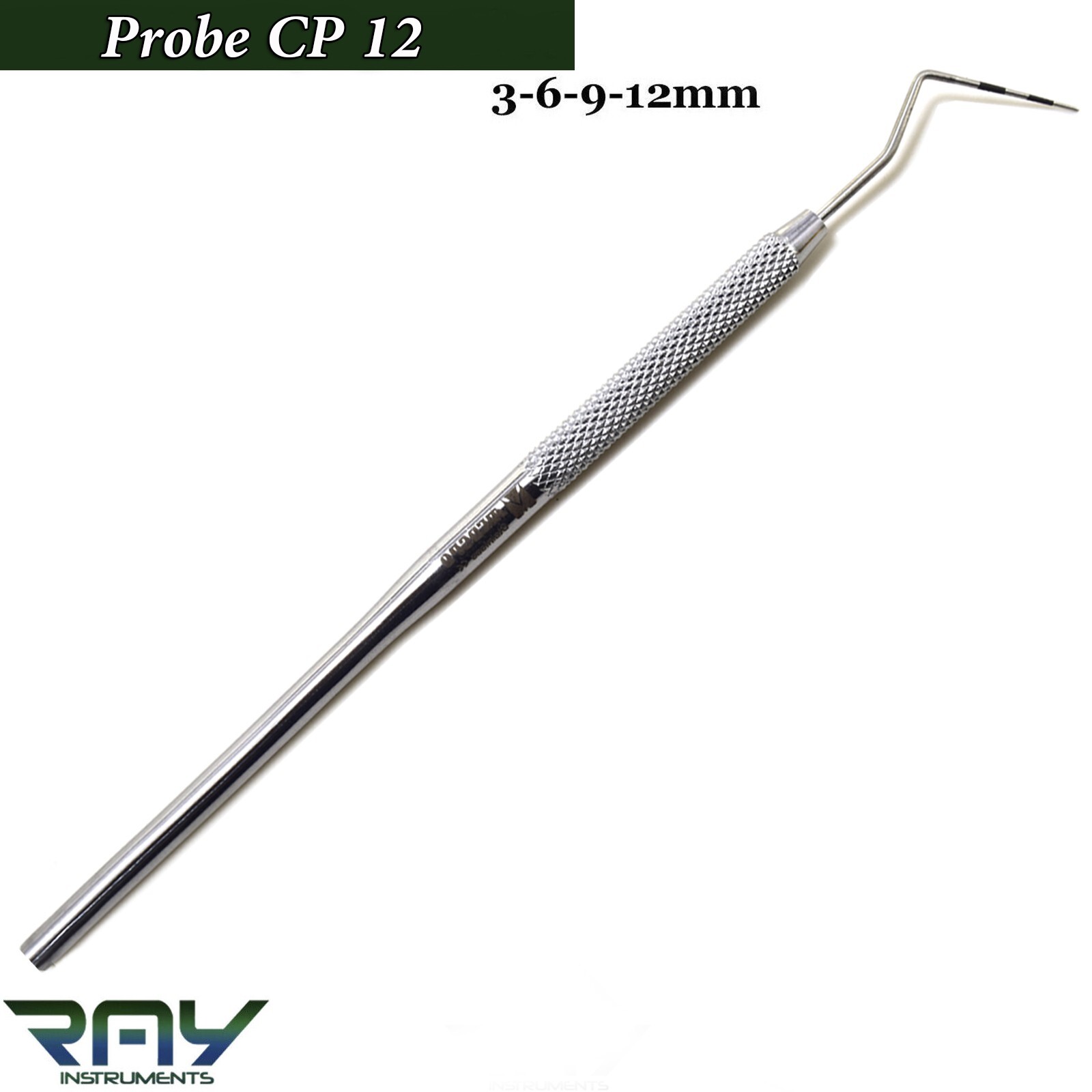 Dental Periodontal Probe CP-12 Color Coded Marking Diagnostic Examination Probes