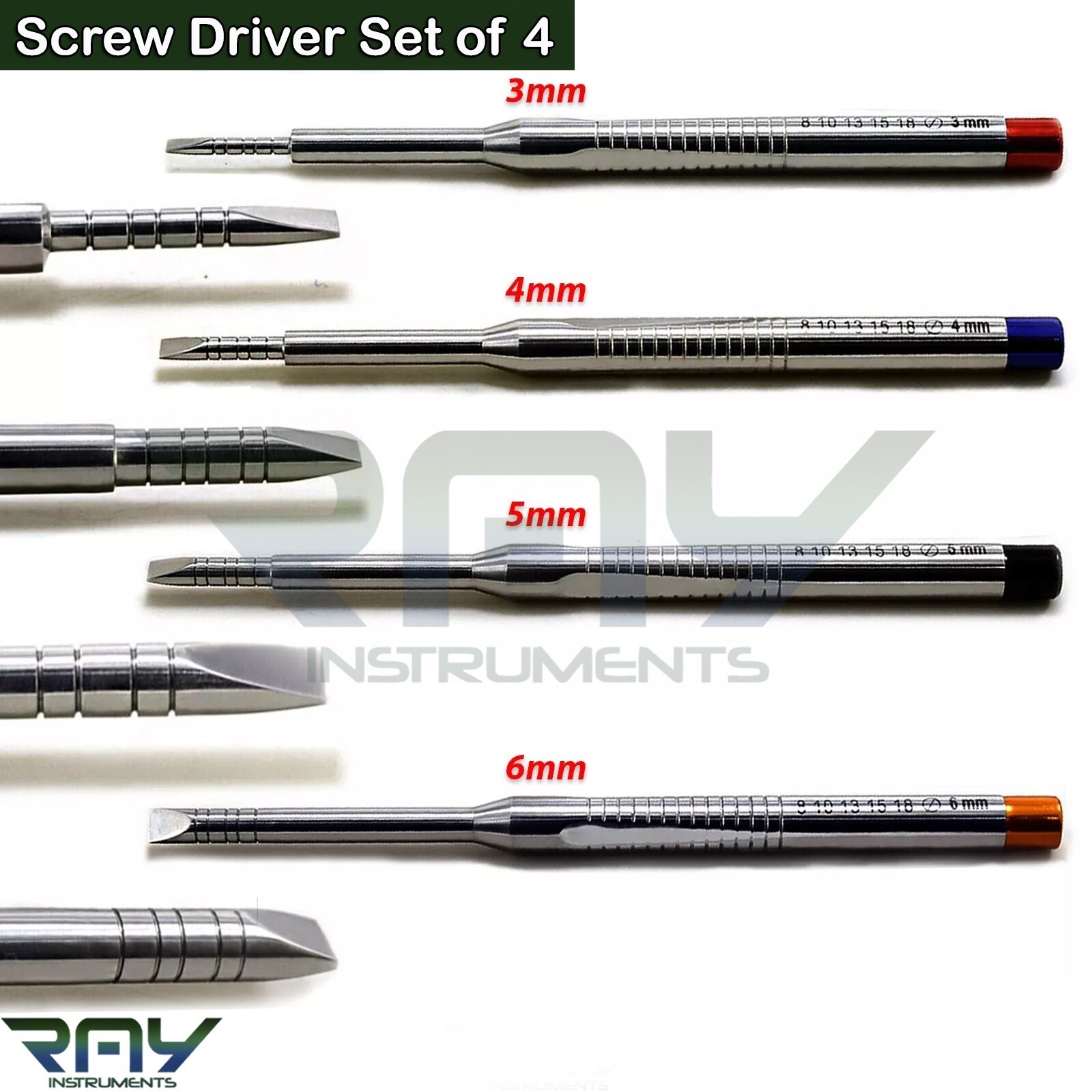 Set of 4 Dental Bone Spreader Chisel Bone Expansion Spreading Implant Instrument