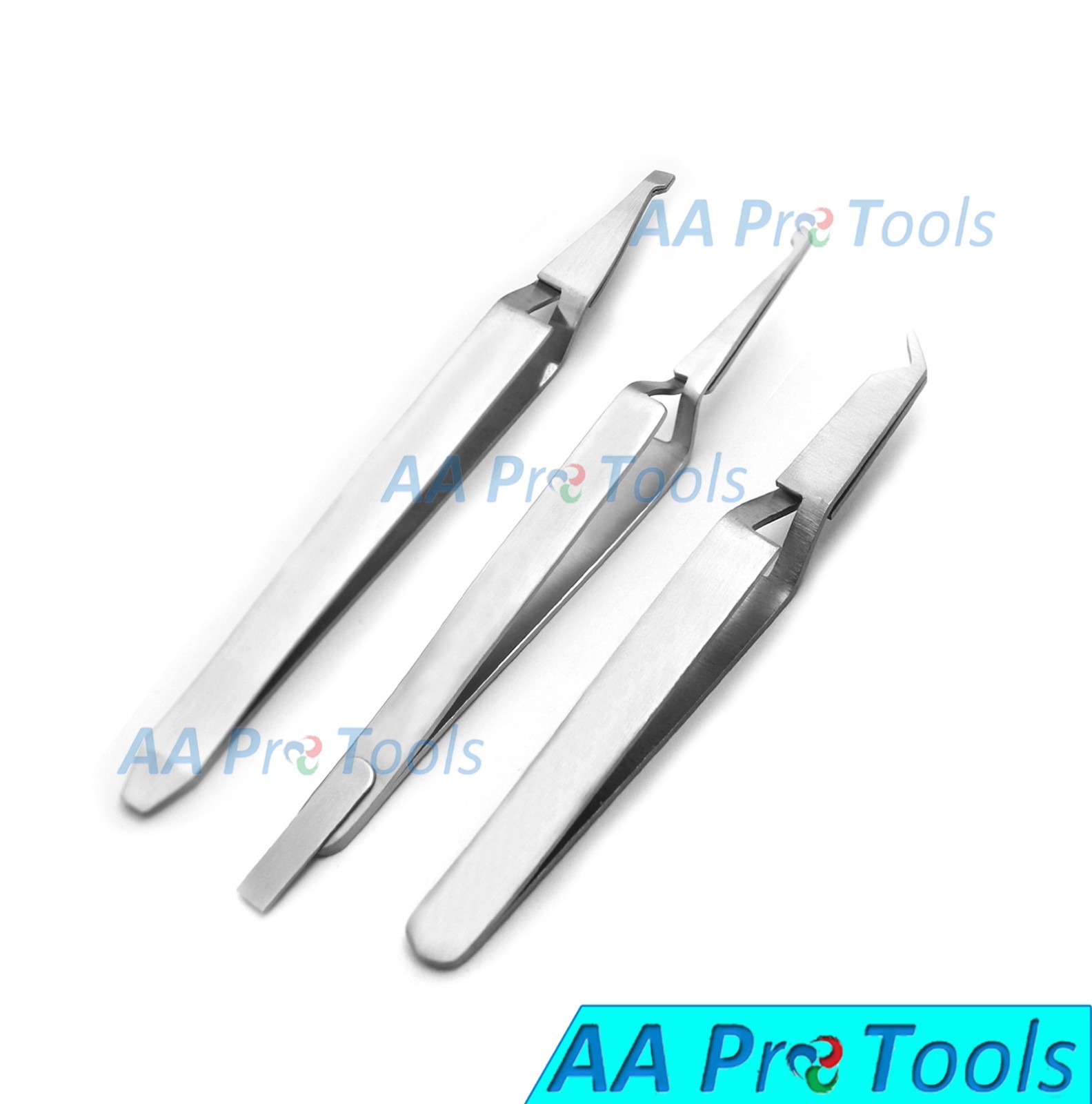 Dental Bonding Tweezers Reverse Action Pliers Orthodontics Instruments 3 Pcs Set