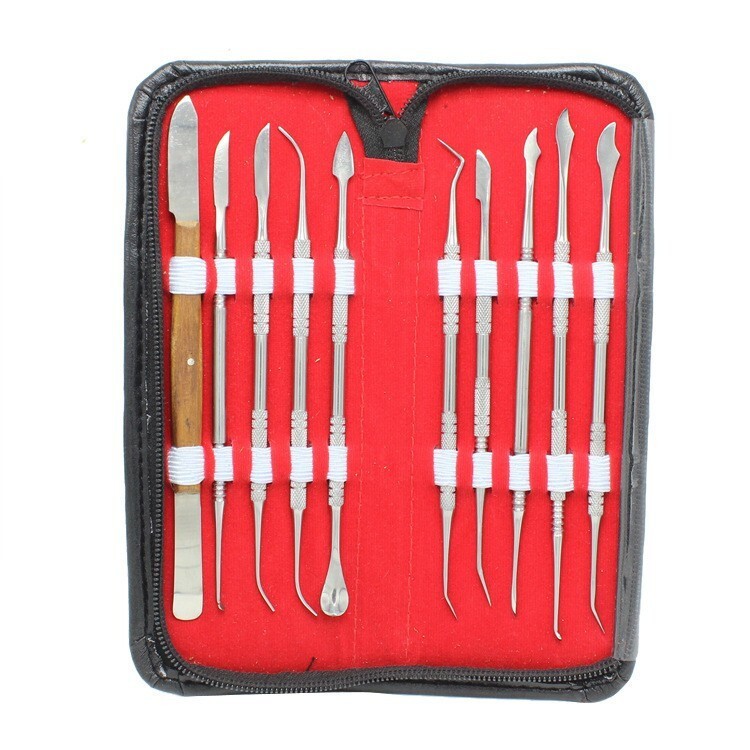 Dental Surgical Sculpture Knife Stainless Steel Kit Wax Carving Equipment Tool
