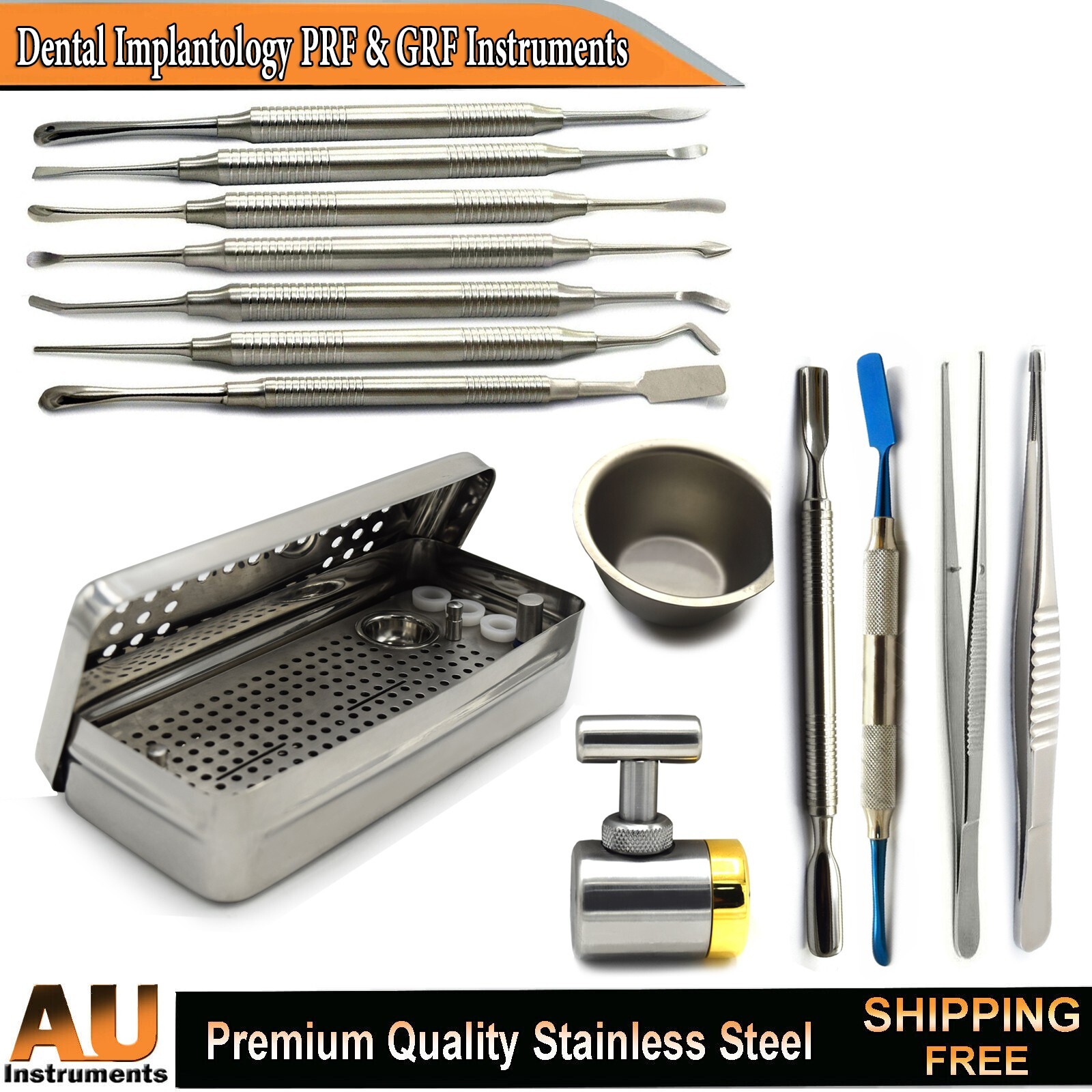 PRF and GRF Box System Instruments implant Surgery Membrane Dental Procedure Kit