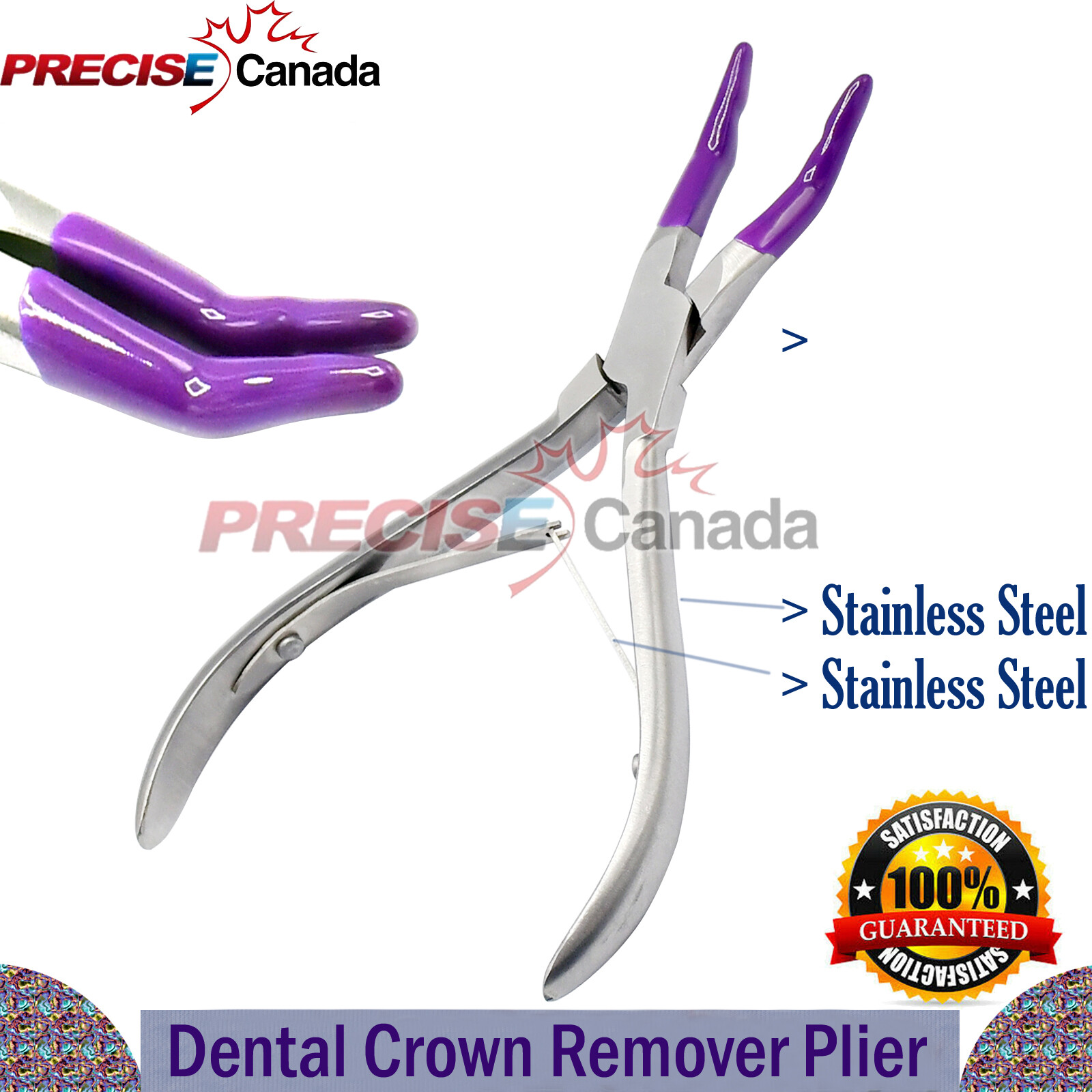Dental Crown Remover Pliers 6″ Angled With PVC Dep Orthodontic DS-1368