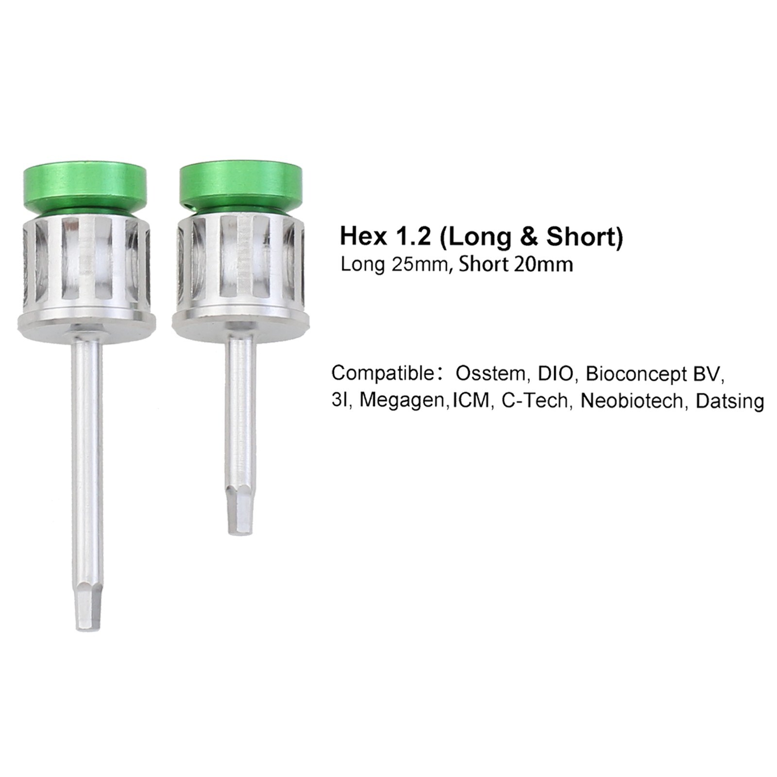 Implant Screwdriver 1.2 Hex Driver Dental Torque Wrench Adapte 3i Megagen Osstem