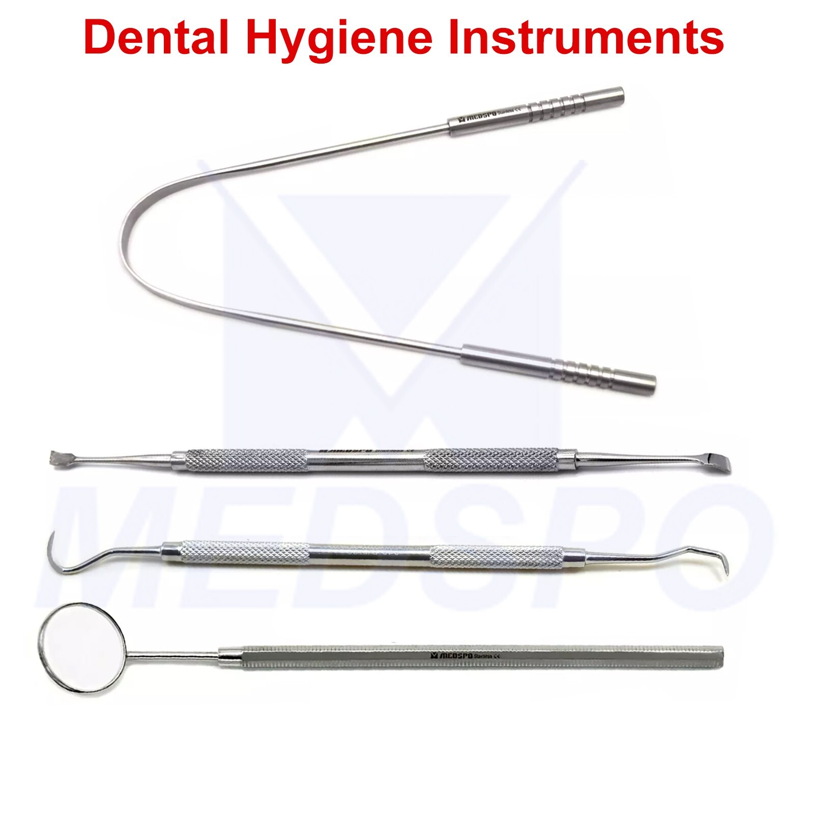 Dental Tongue Cleaner Calculs Plaque Tartar Removal Diagnostic Oral Hygiene Tool