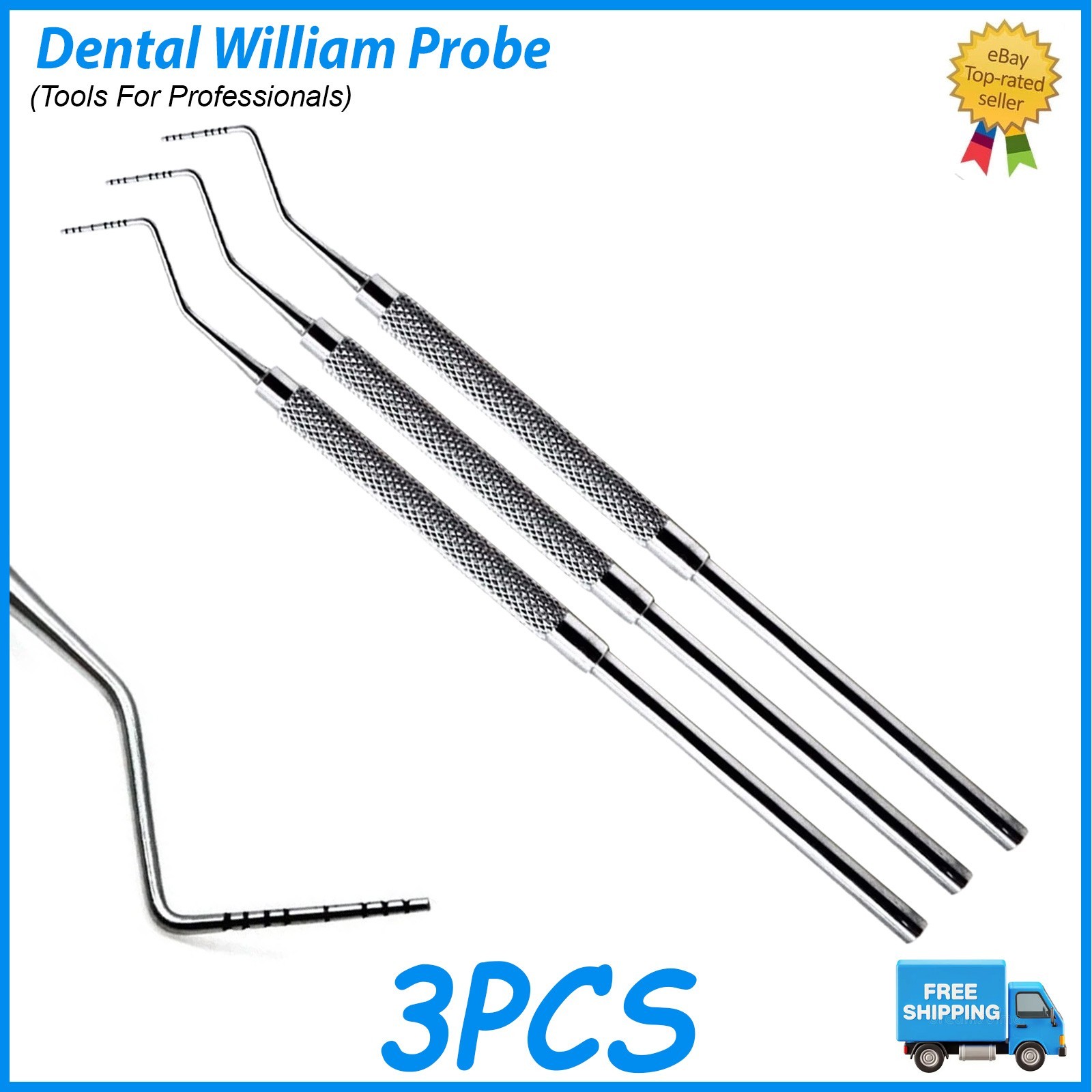 Stainless Steel Dental Michigan Williams Probe Periodontal Explorer