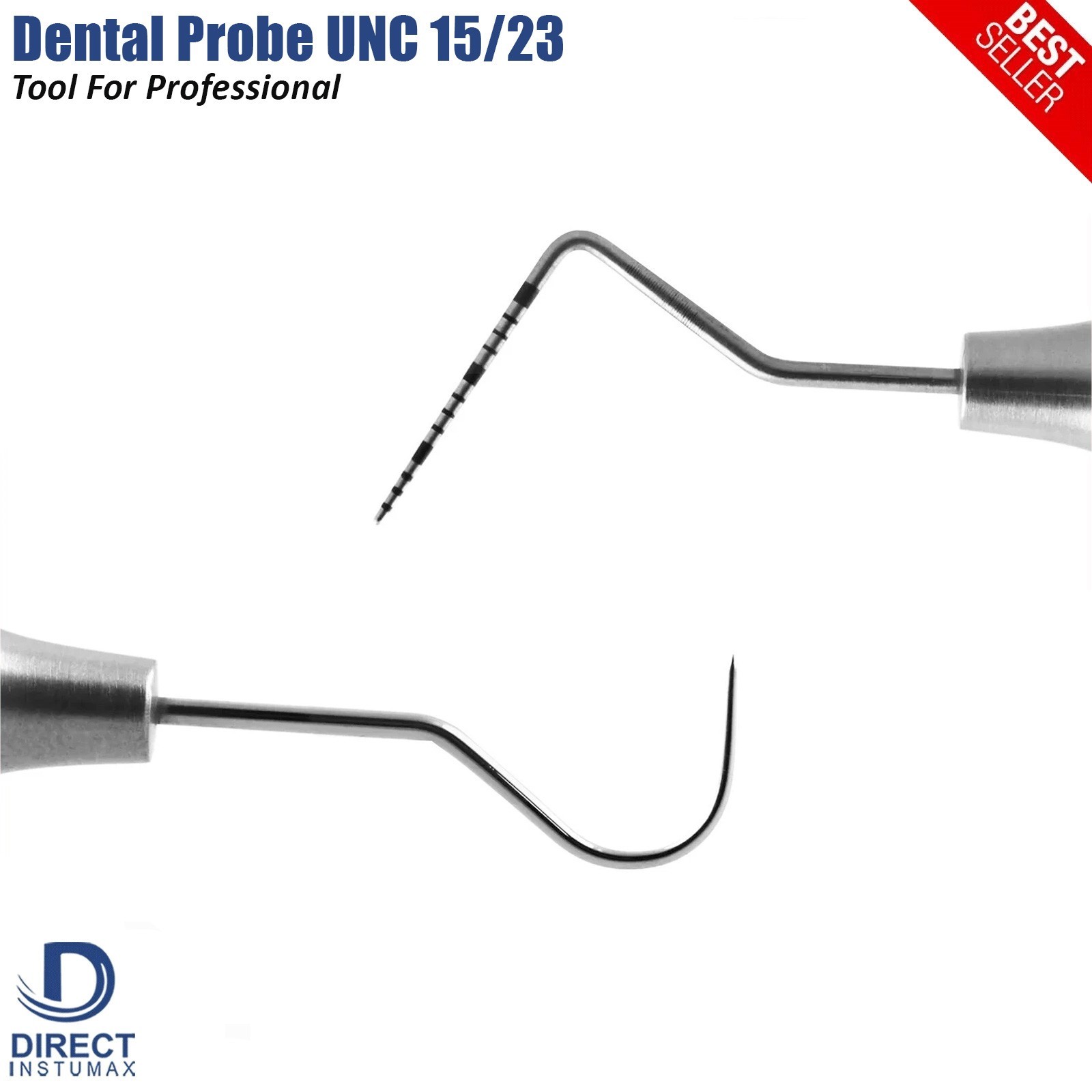 Dental Perio Explorer 23 Probe UNC 15 Hallow Handle Color Marking Double Ended