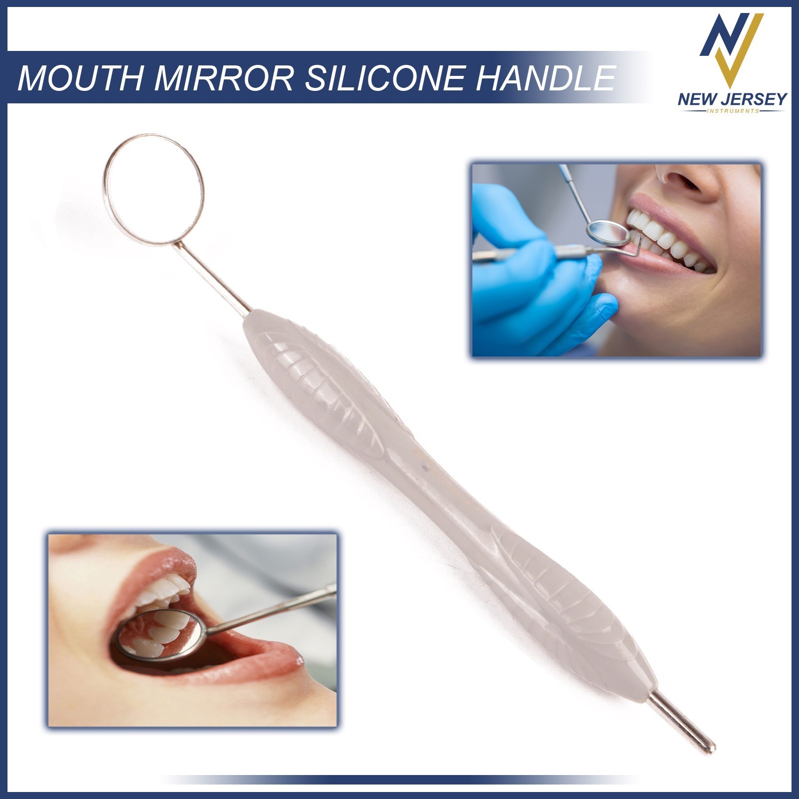 MARGALLA Mouth Examination Mirror Handle With Mirror Tooth Inspection Instrument