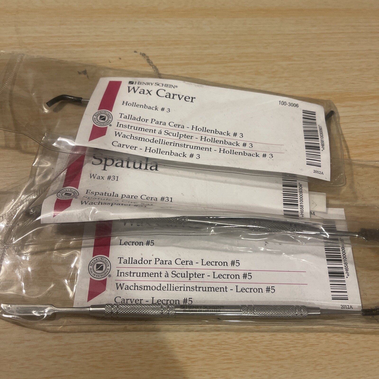 Dental Wax Carvers Lecron, Wax 31, Hollenback