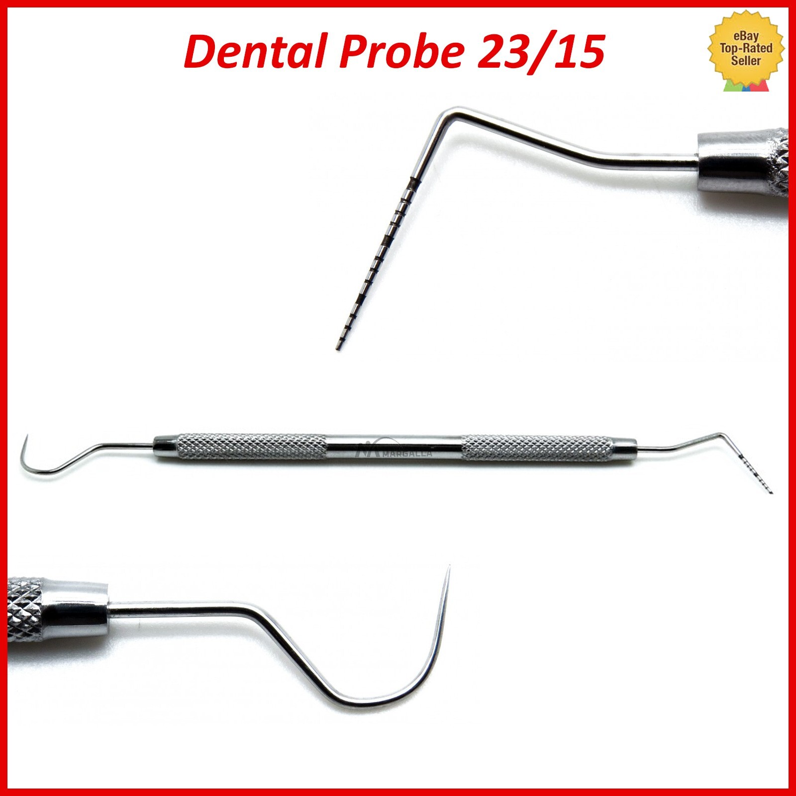 Dental Perio Explorer 23 Probe UNC 15 Color Marking Diagnostic Double Ended Tool