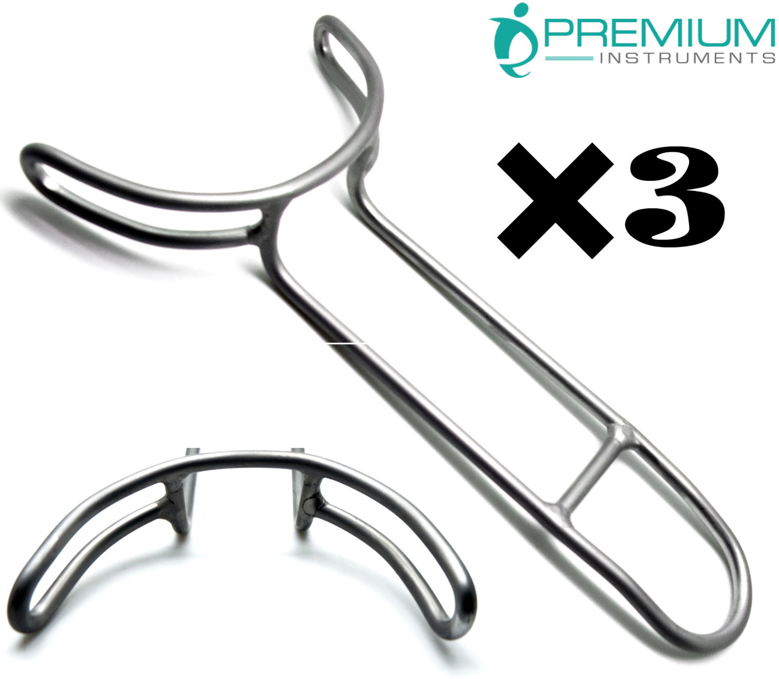 3× Dental Lip Cheek Vestibulum Retractor 6.5″ Mouth Opener Premium Instruments
